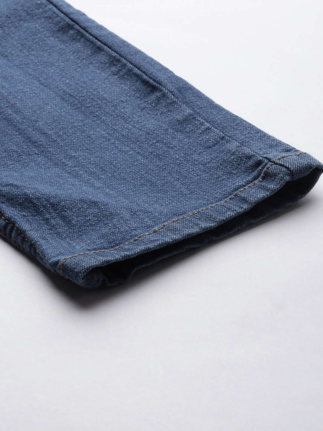 Men's Blue Skinny Fit Solid Mid-Rise Stretchable Jeans - Image 7