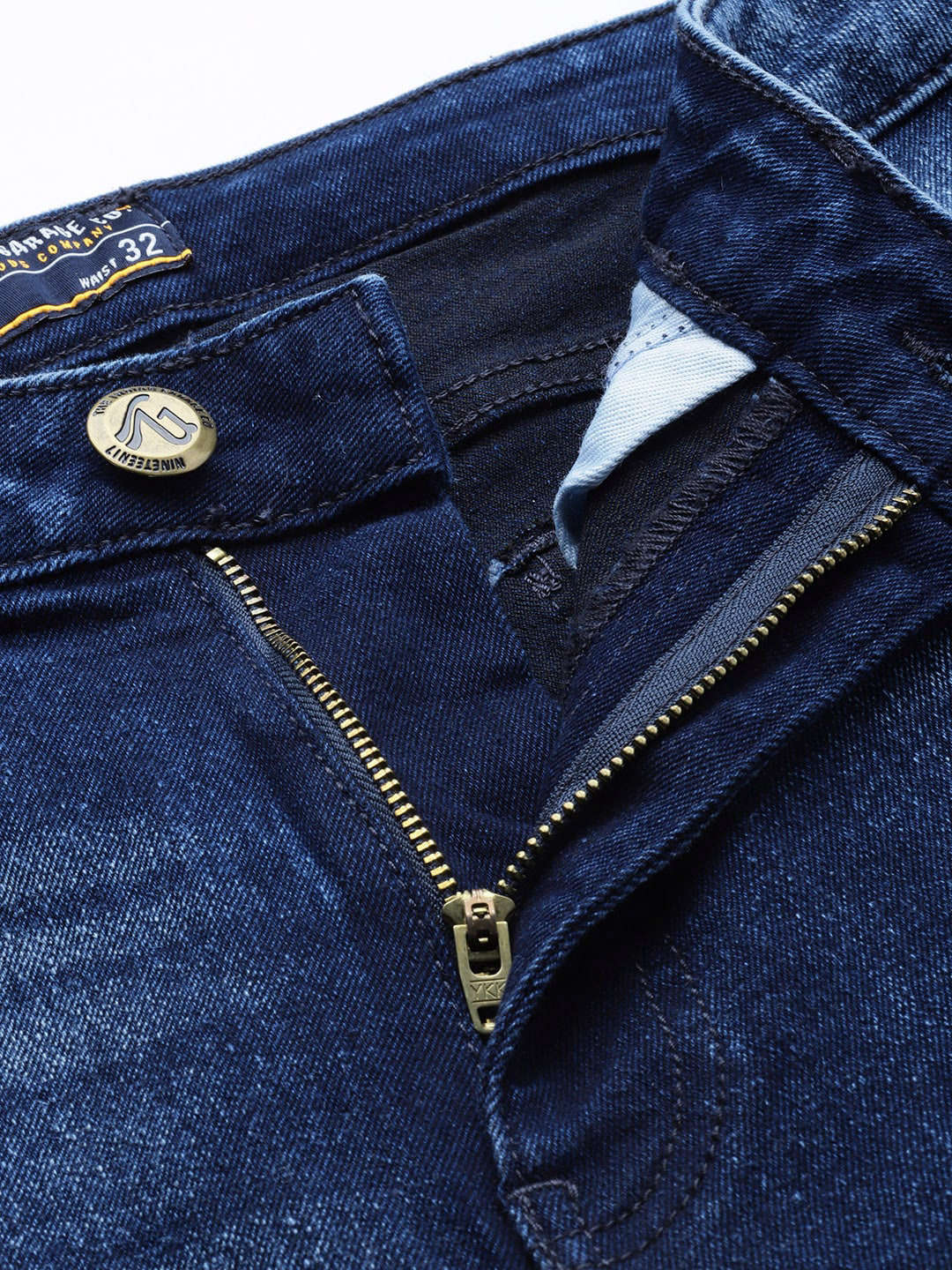 Men's Blue Slim Fit Solid Mid-Rise Stretchable Jeans - Image 4
