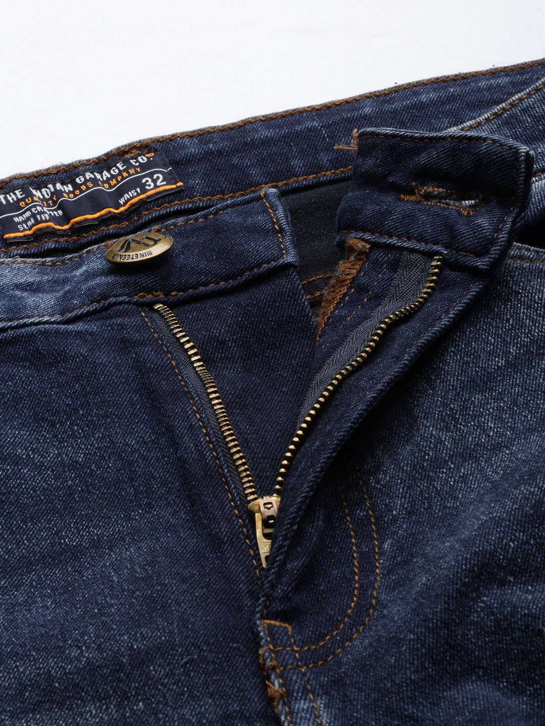 Men's Blue Slim Fit Solid Mid-Rise Stretchable Jeans - Image 5