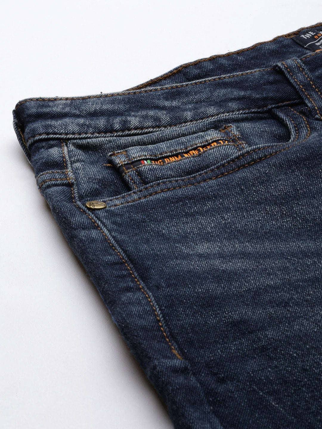 Men's Blue Slim Fit Solid Mid-Rise Stretchable Jeans - Image 6