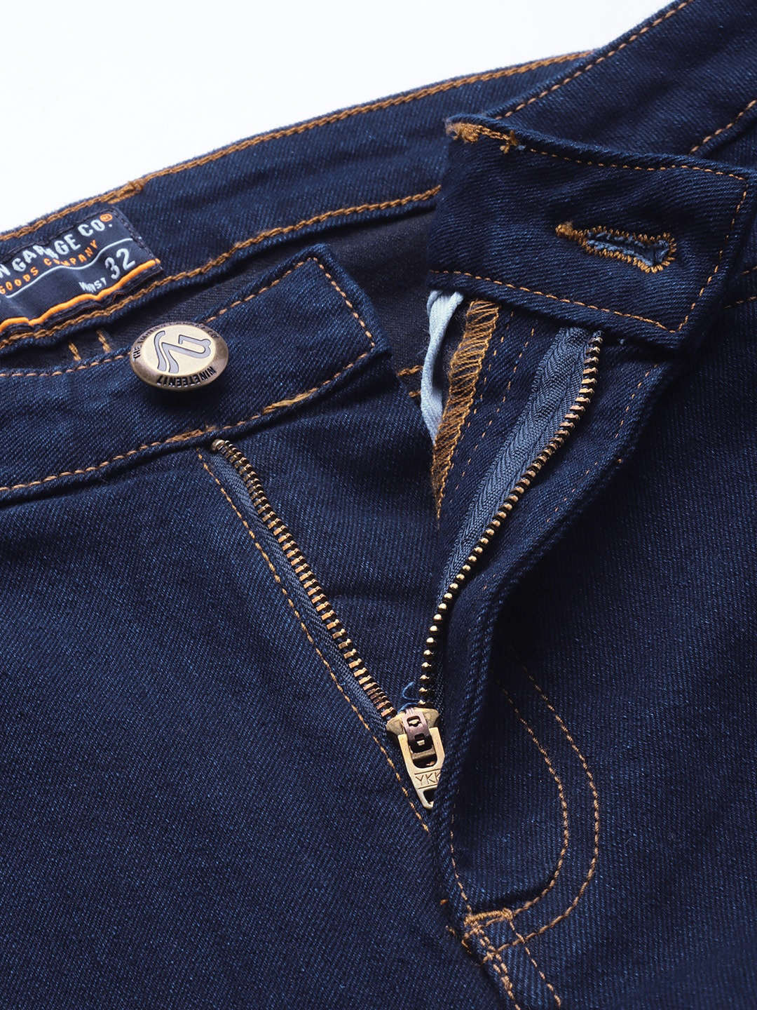 Men's Dark Blue Slim Fit Solid Casual Jeans - Image 5