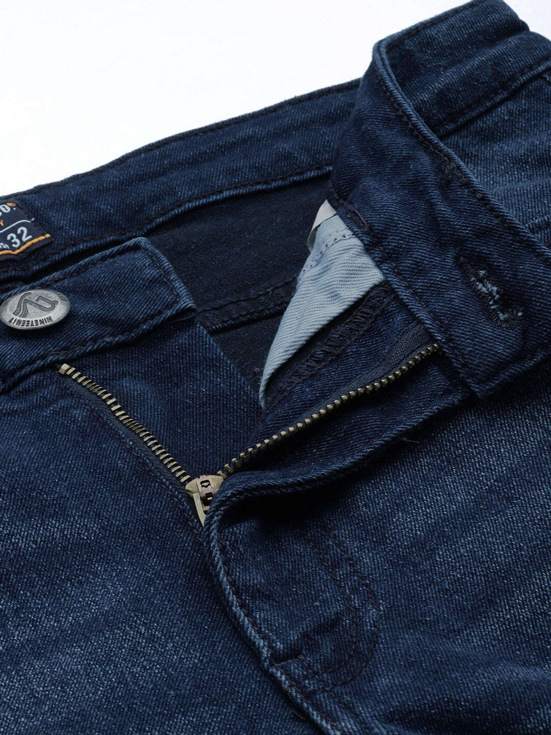 Men's Blue Slim Fit Solid Mid-Rise Stretchable Jeans - Image 5