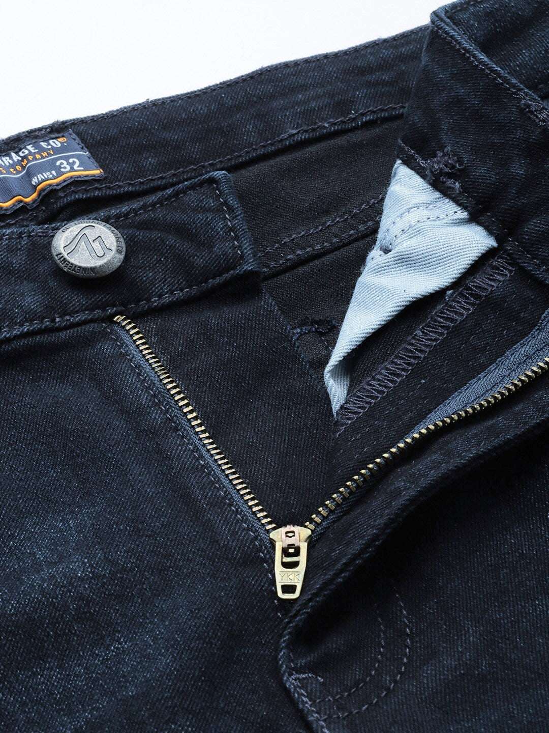 Men's Blue Slim Fit Solid Mid-Rise Stretchable Jeans - Image 5