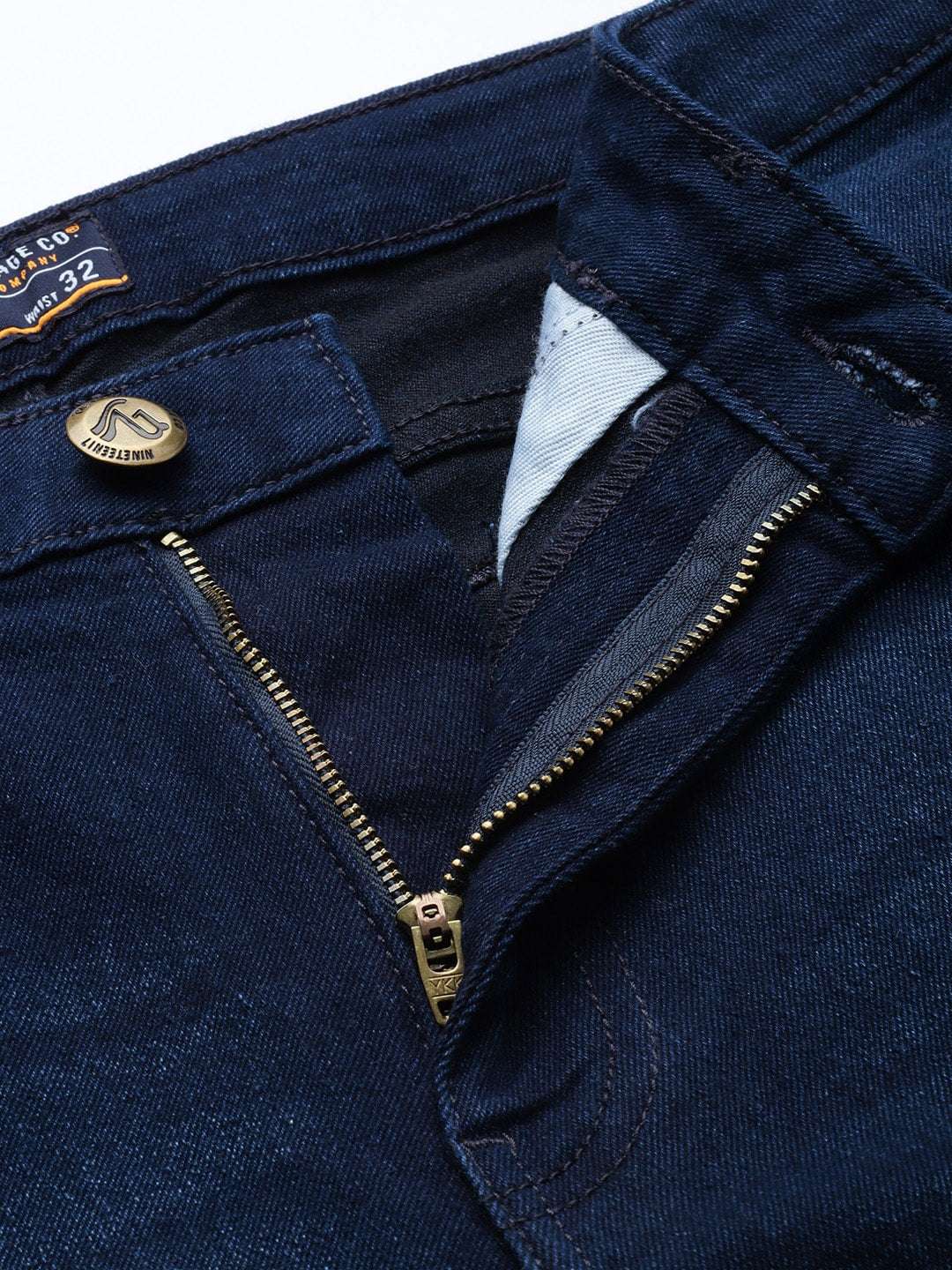 Men's Blue Slim Fit Solid Mid-Rise Stretchable Jeans - Image 5