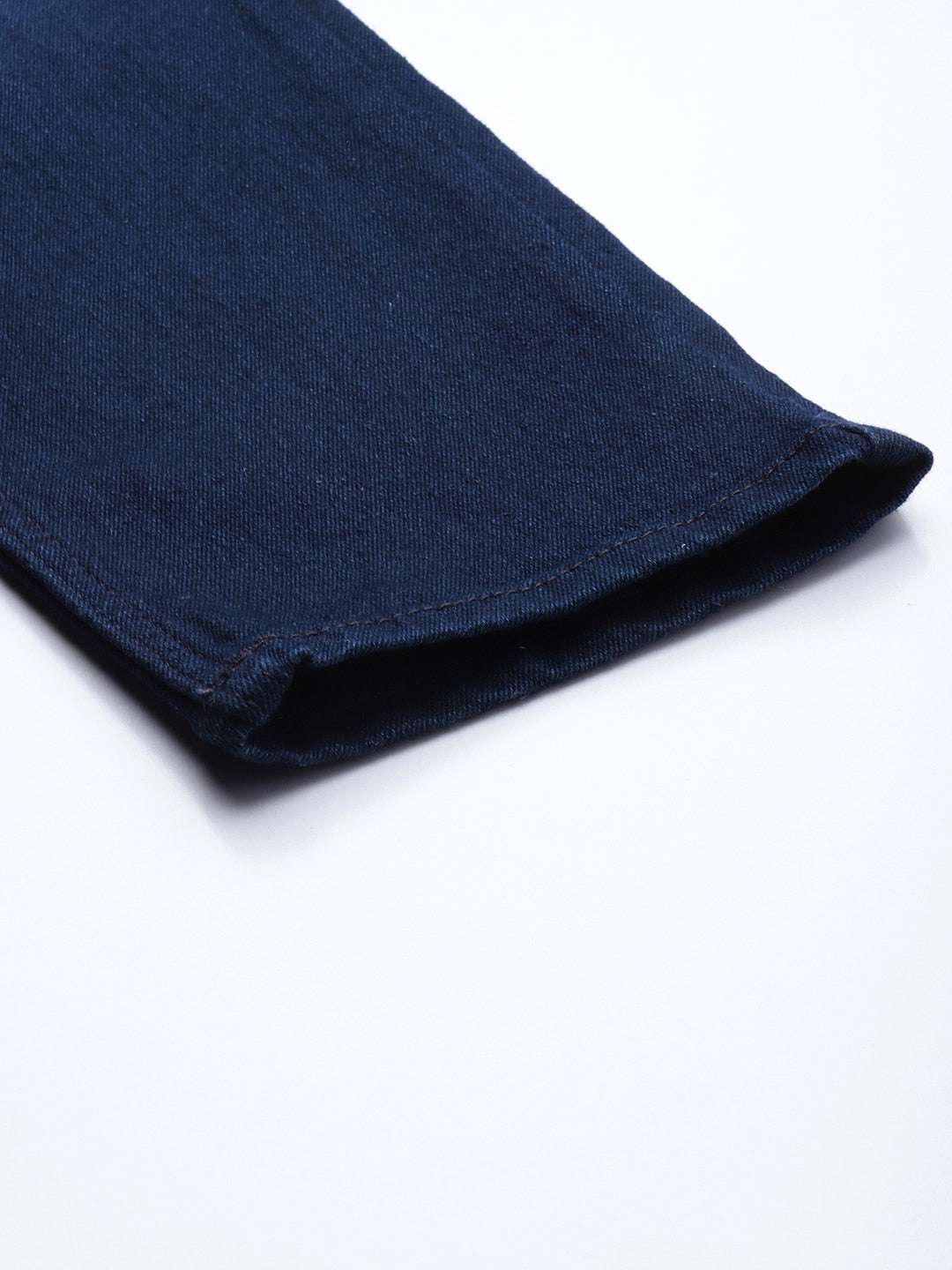 Men's Blue Slim Fit Solid Mid-Rise Stretchable Jeans - Image 7