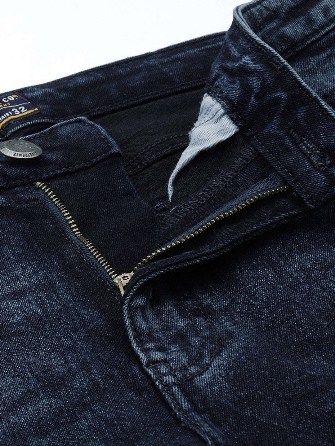 Men's Blue Slim Fit Solid Mid-Rise Stretchable Jeans - Image 5