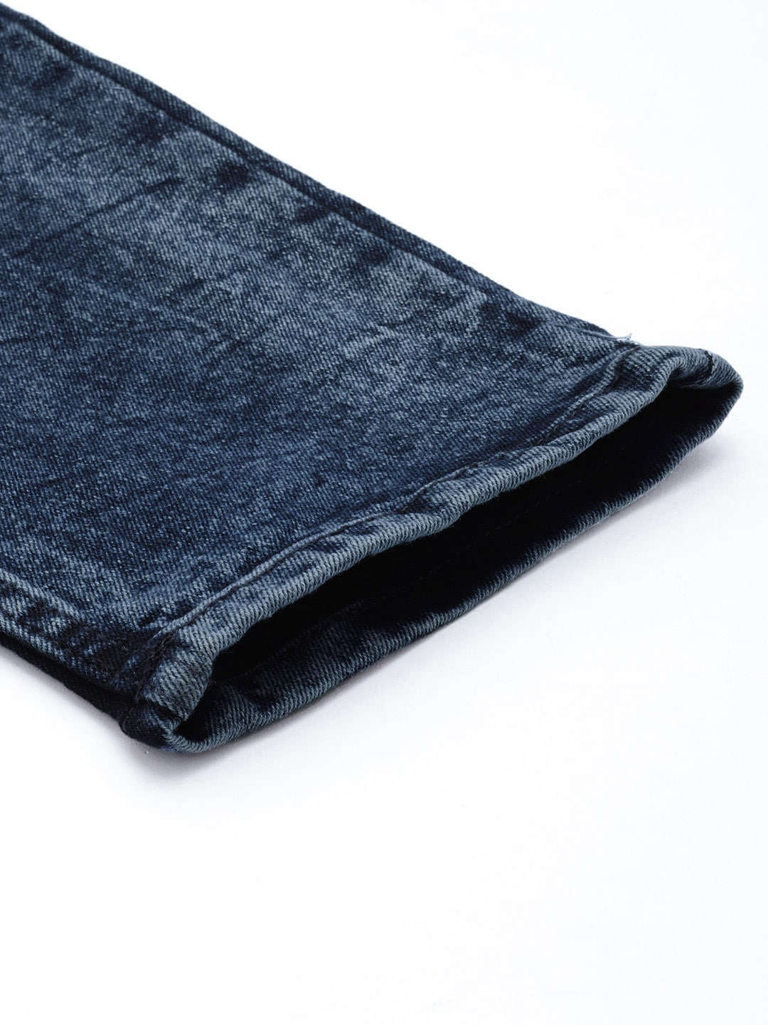 Men's Blue Slim Fit Solid Mid-Rise Stretchable Jeans - Image 7