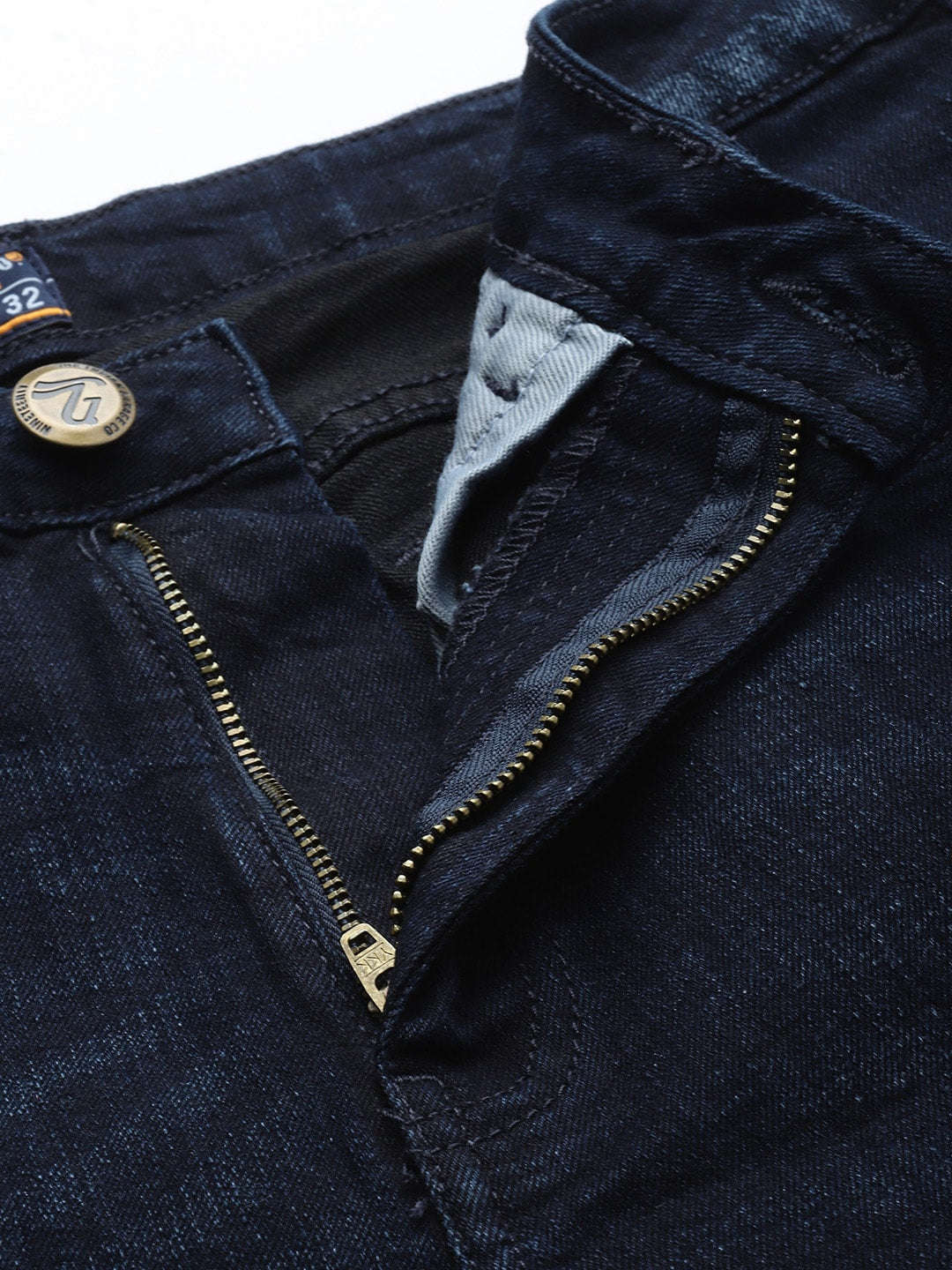 Men's Blue Skinny Fit Solid Mid-Rise Stretchable Jeans - Image 4