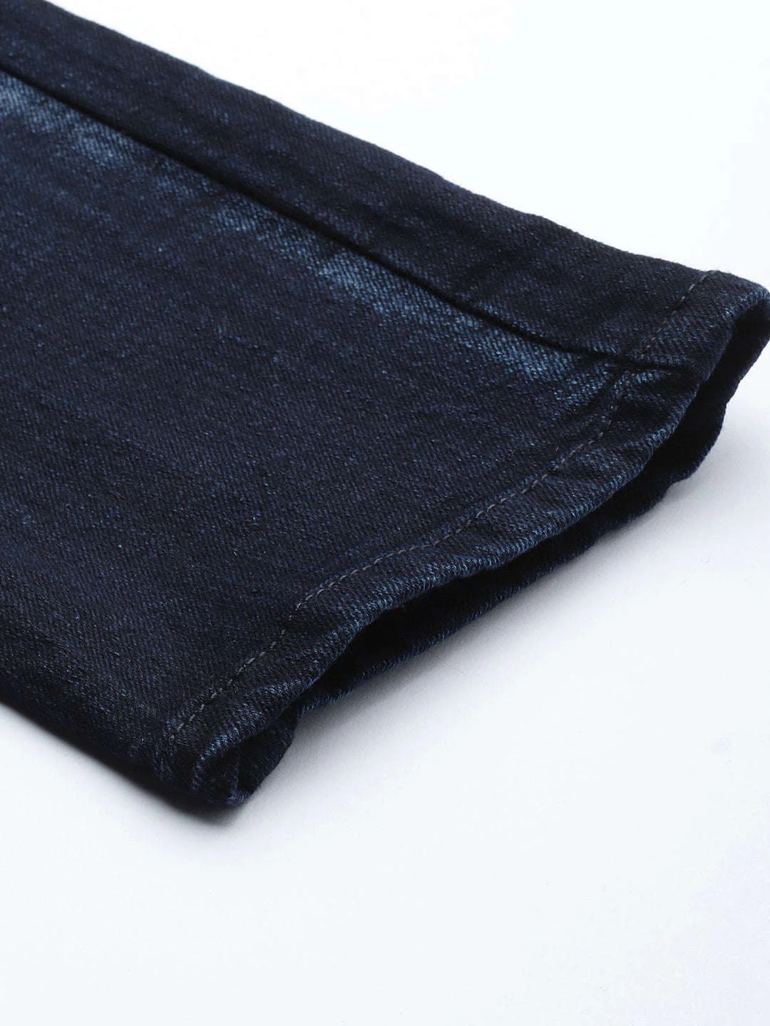 Men's Blue Skinny Fit Solid Mid-Rise Stretchable Jeans - Image 7