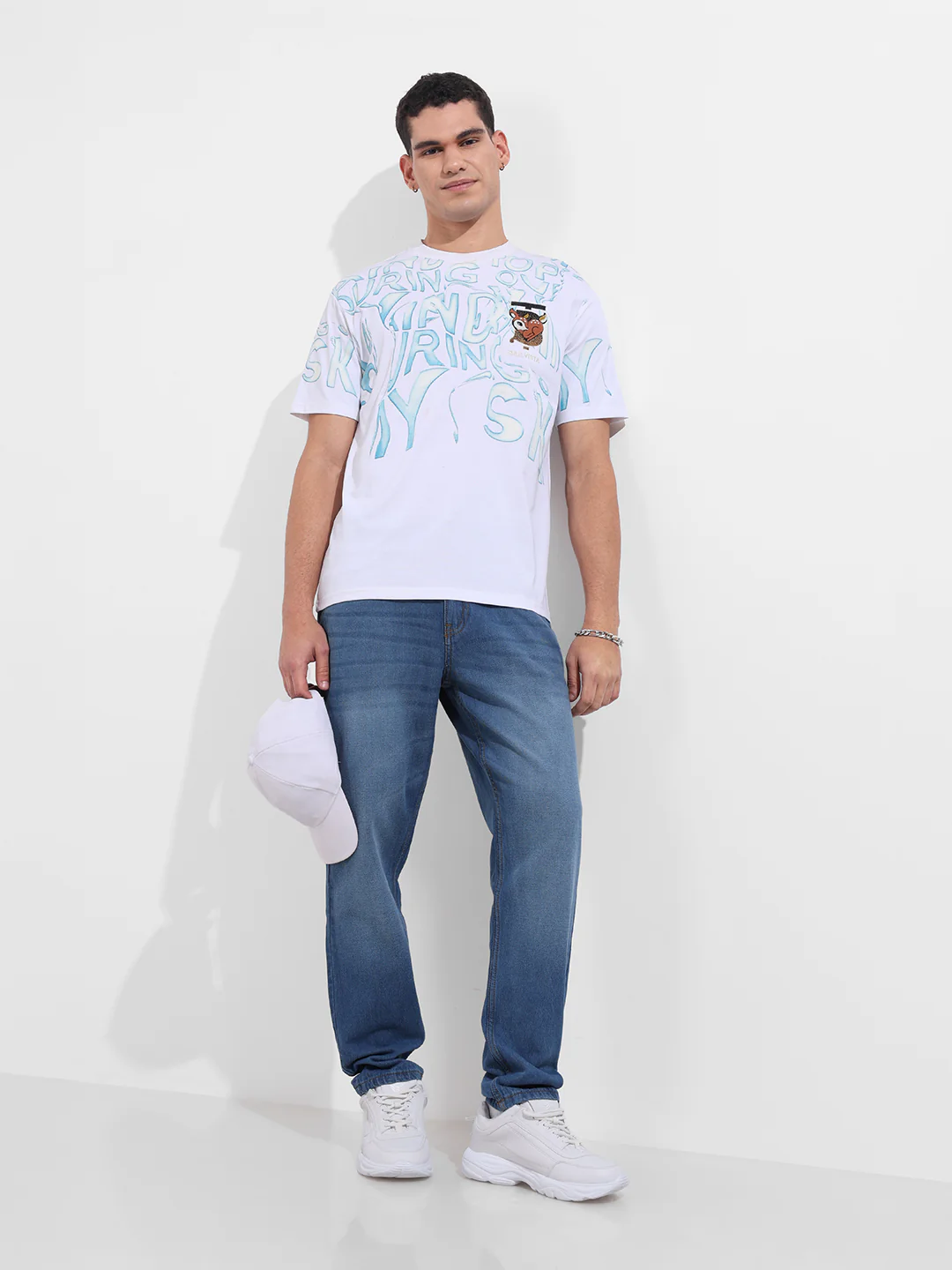 Men's Blue Dad Fit Solid Street Wear Jeans - Image 2