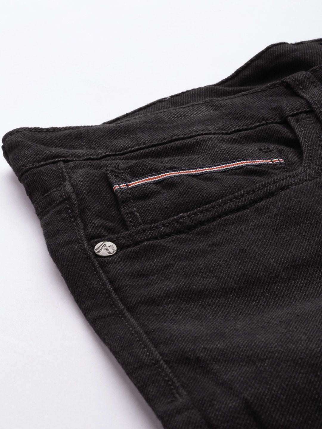 Men's Charcoal Grey Dad Fit Solid Casual Jeans - Image 5