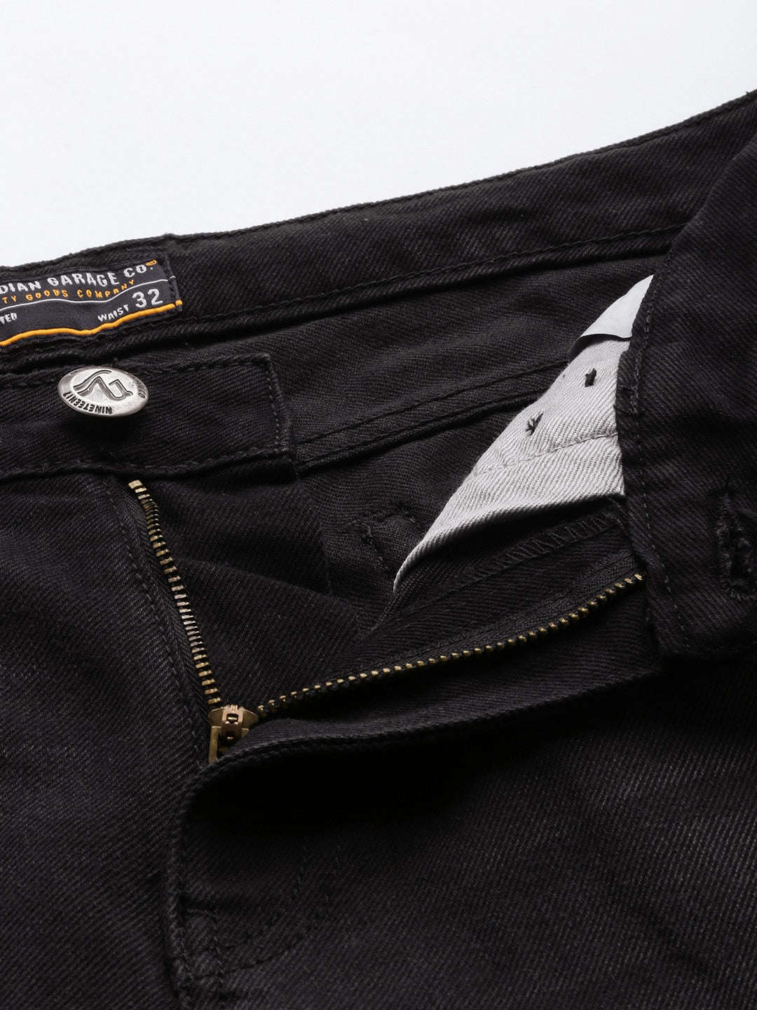 Men's Charcoal Grey Dad Fit Solid Casual Jeans - Image 6