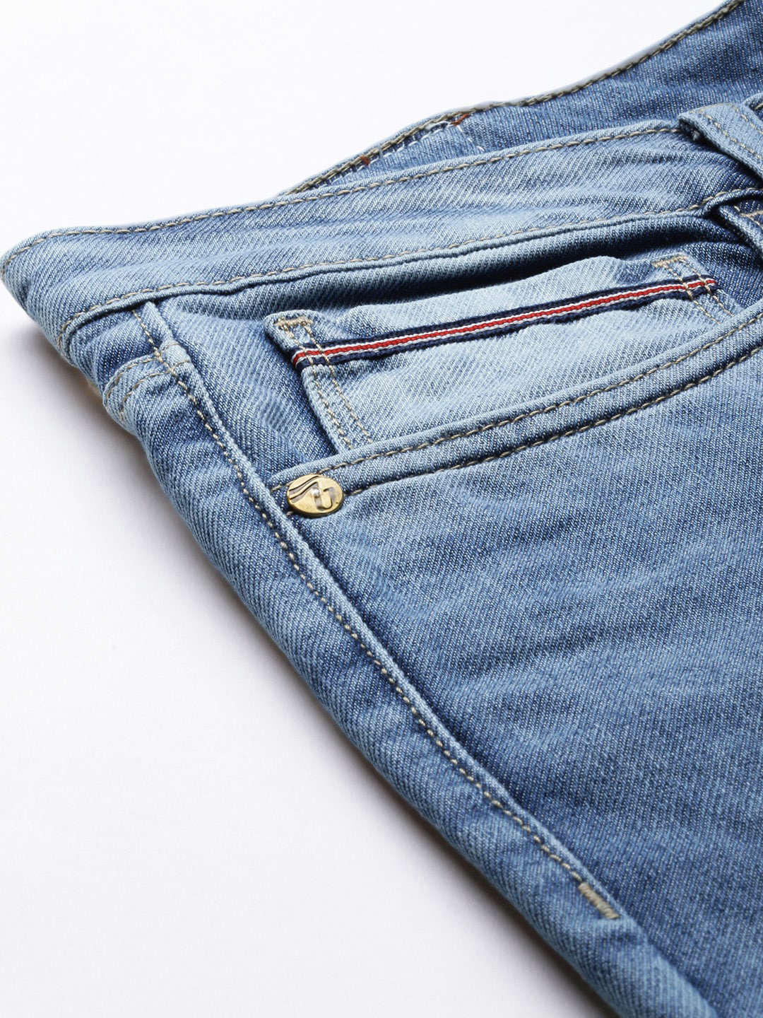 Men's Blue Dad Fit Solid Street Wear Jeans - Image 6