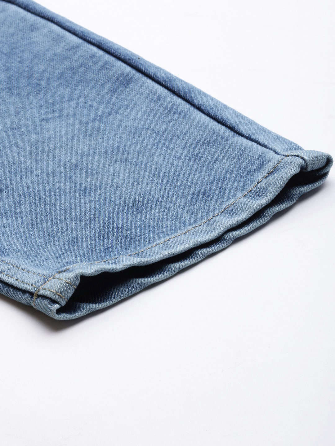 Men's Blue Dad Fit Solid Street Wear Jeans - Image 7