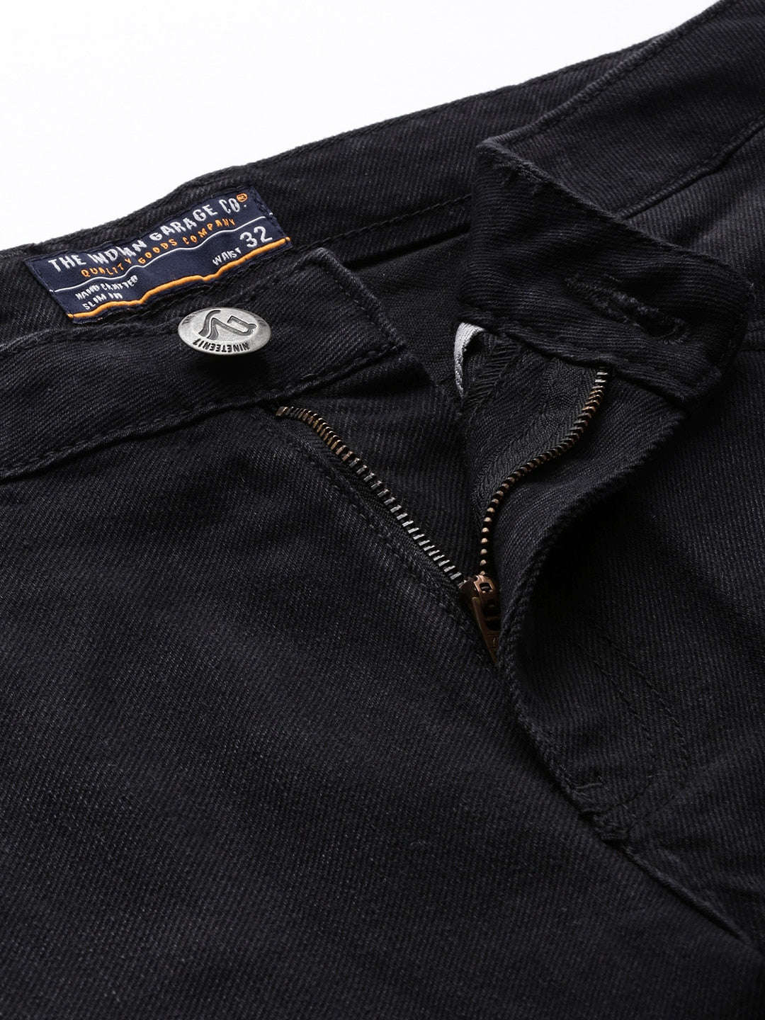 Men's Black Dad Fit Solid Mid-Rise Jeans - Image 4
