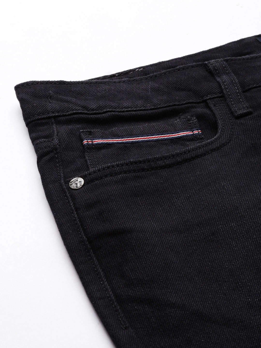 Men's Black Dad Fit Solid Mid-Rise Jeans - Image 6