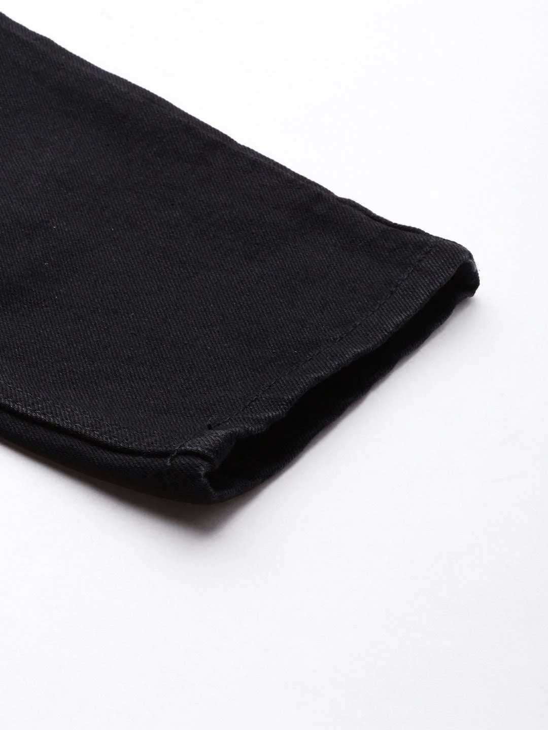 Men's Black Dad Fit Solid Mid-Rise Jeans - Image 7