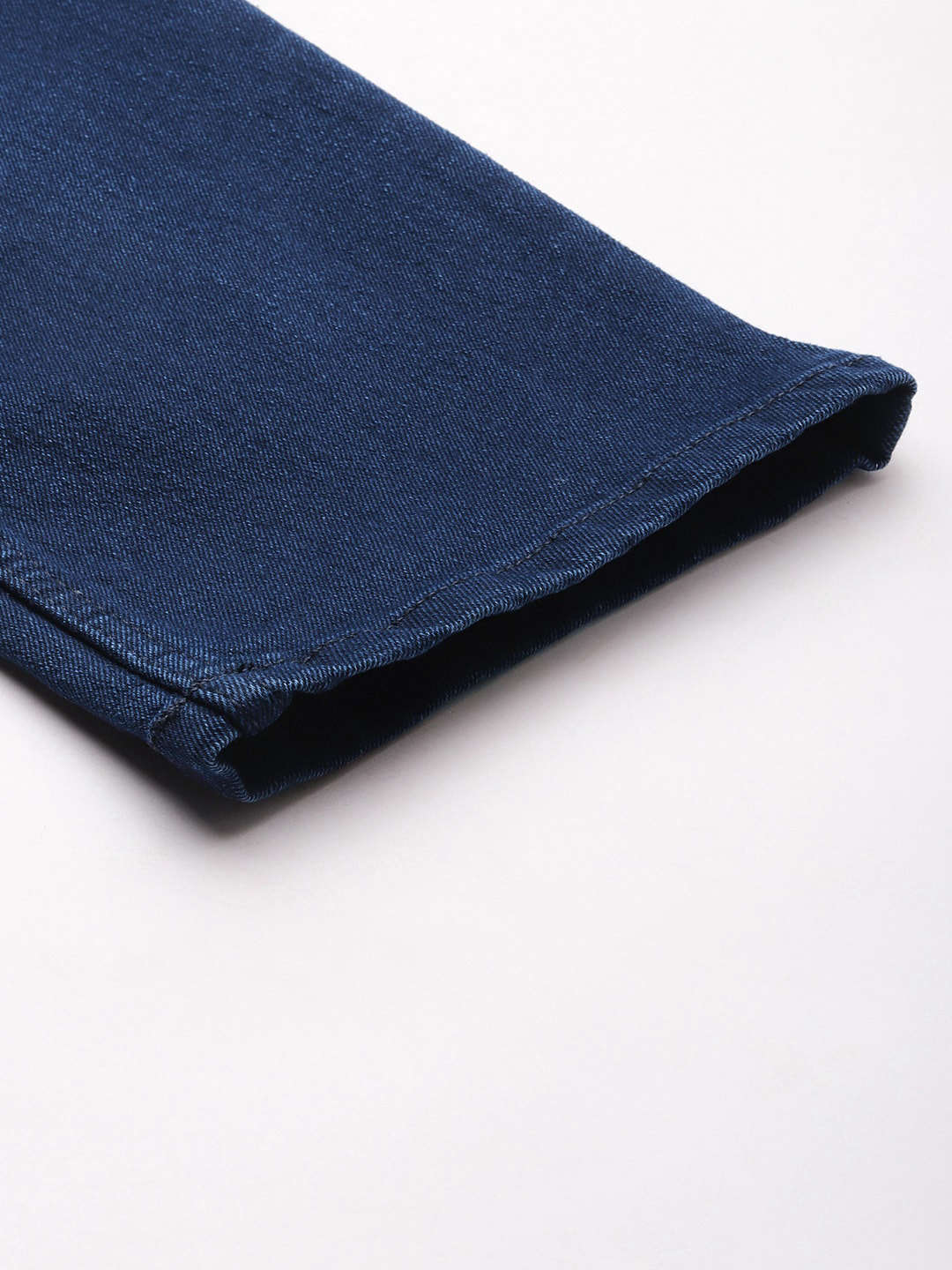Men's Dark Blue Slim Fit Solid Street Wear Jeans - Image 7