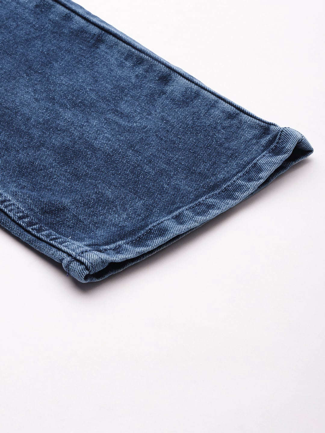 Men's Blue Slim Fit Solid Casual Jeans - Image 7
