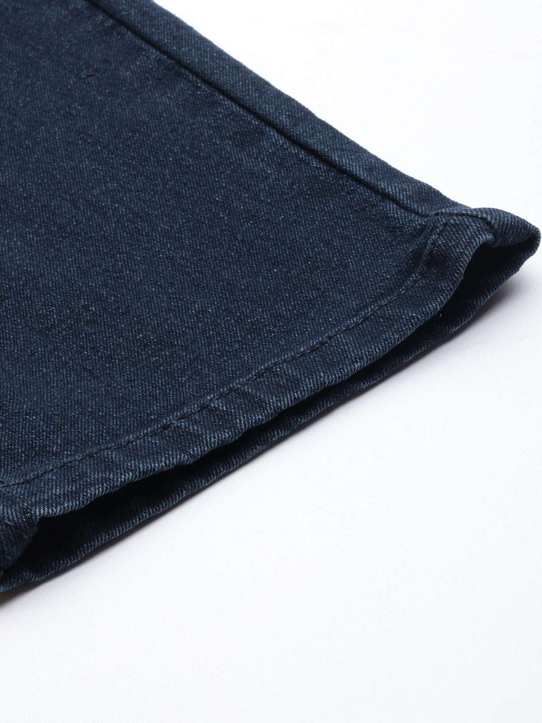 Men's Blue Slim Straight Fit Solid Mid-Rise Stretchable Jeans - Image 7