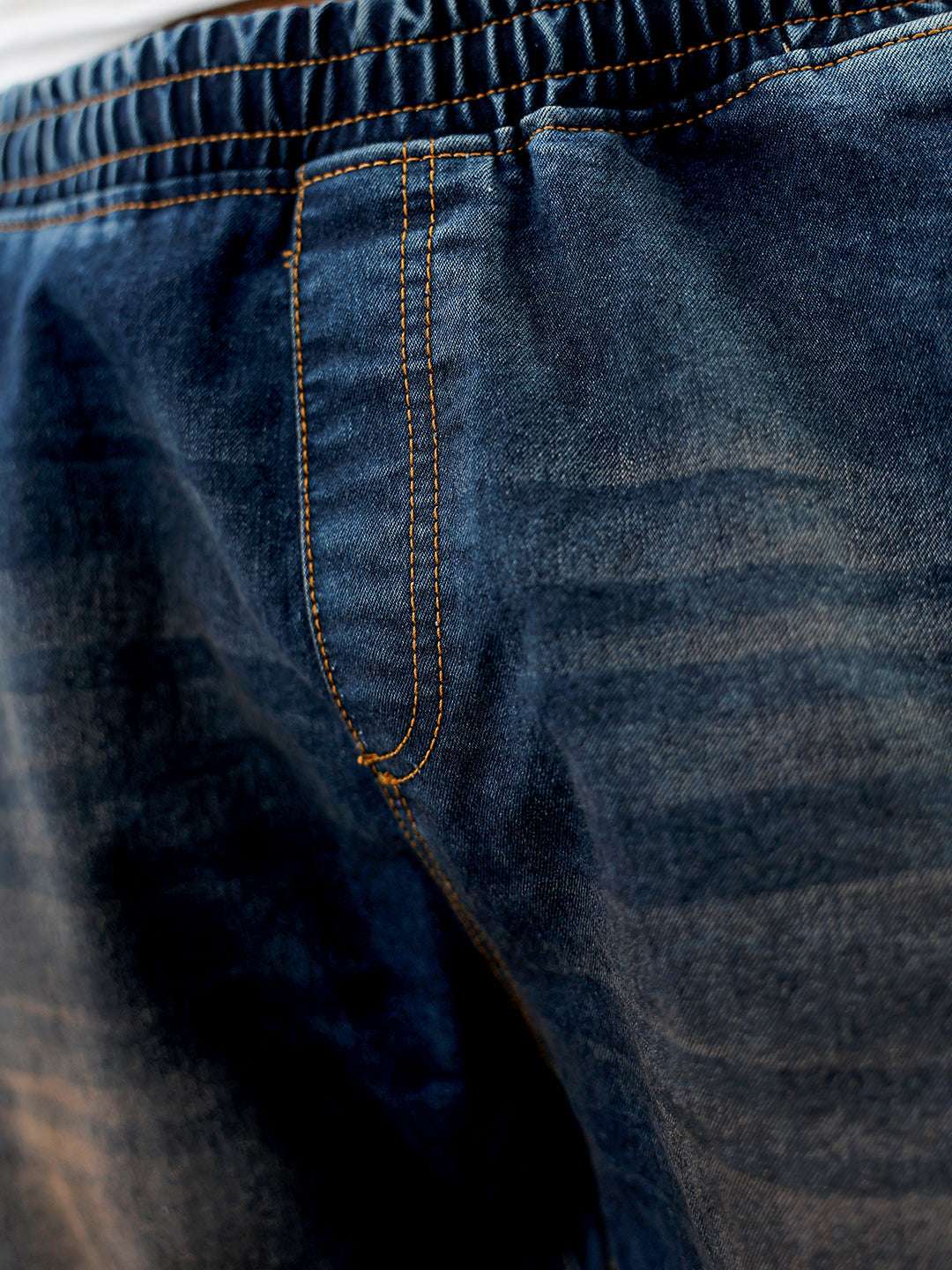Men's Midnight Blue Loose Fit Solid Street Wear Jeans - Image 5