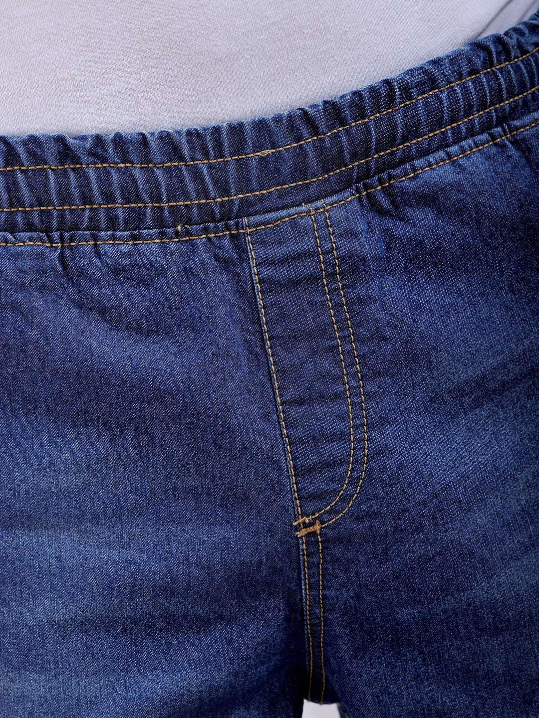 Men's Blue Loose Fit Solid Street Wear Jeans - Image 6