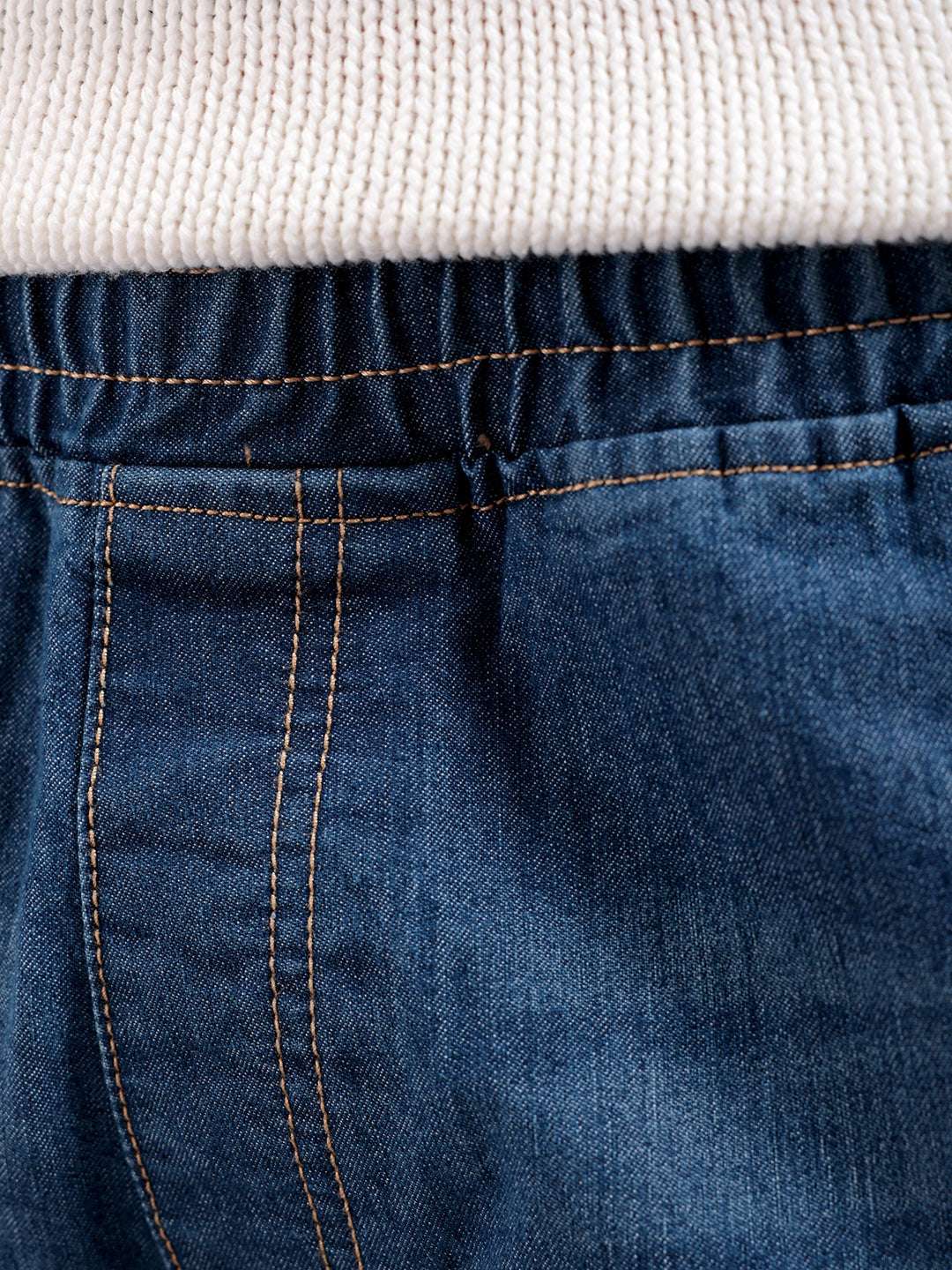 Men's Navy Loose Fit Solid Street Wear Jeans - Image 7