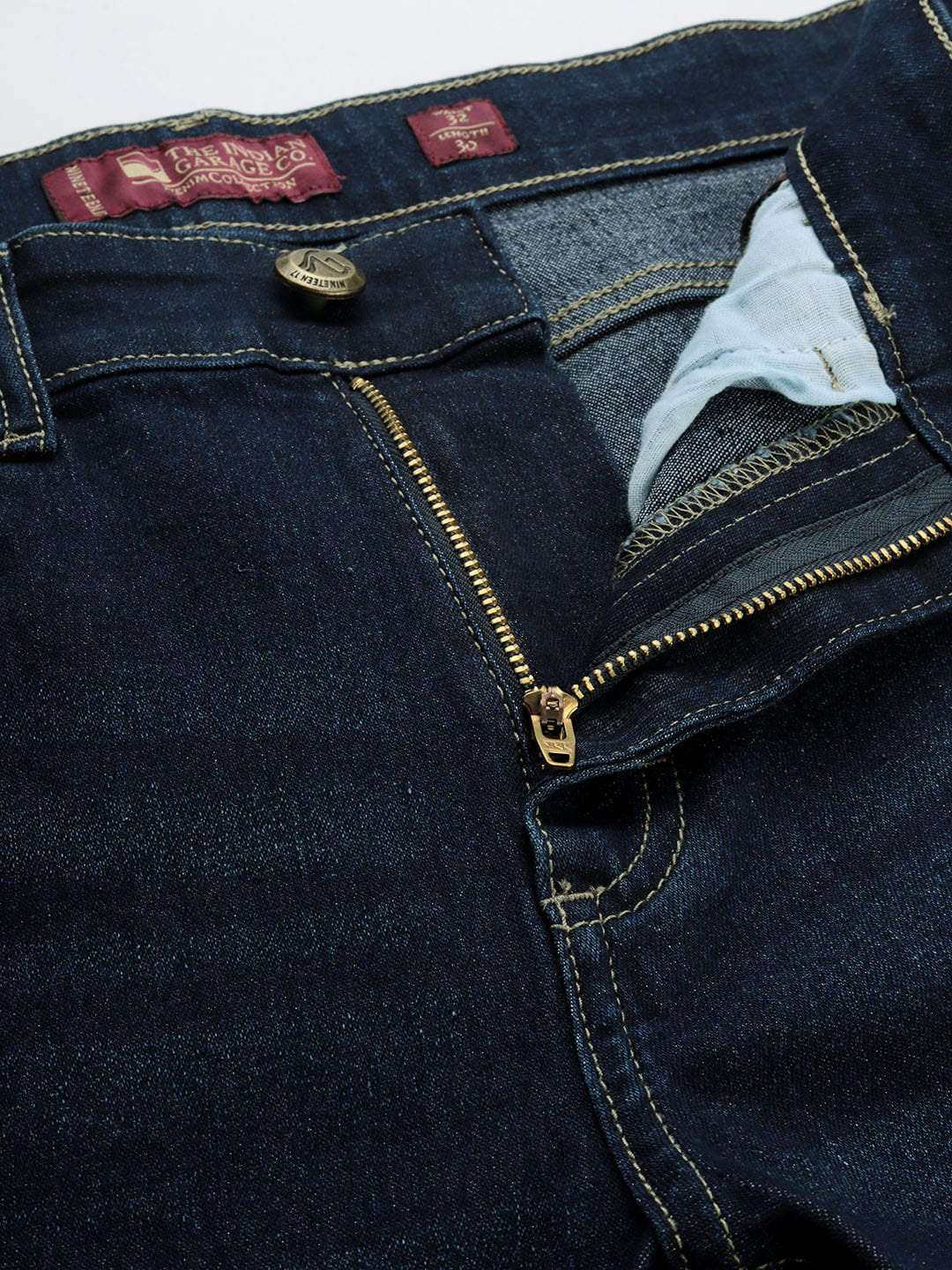 Men's Blue Denim Slim Fit Solid Casual Jeans - Image 4