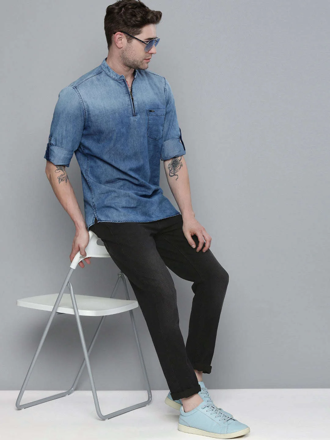 Men's Black Slim Fit Solid Mid-Rise Jeans - Image 5