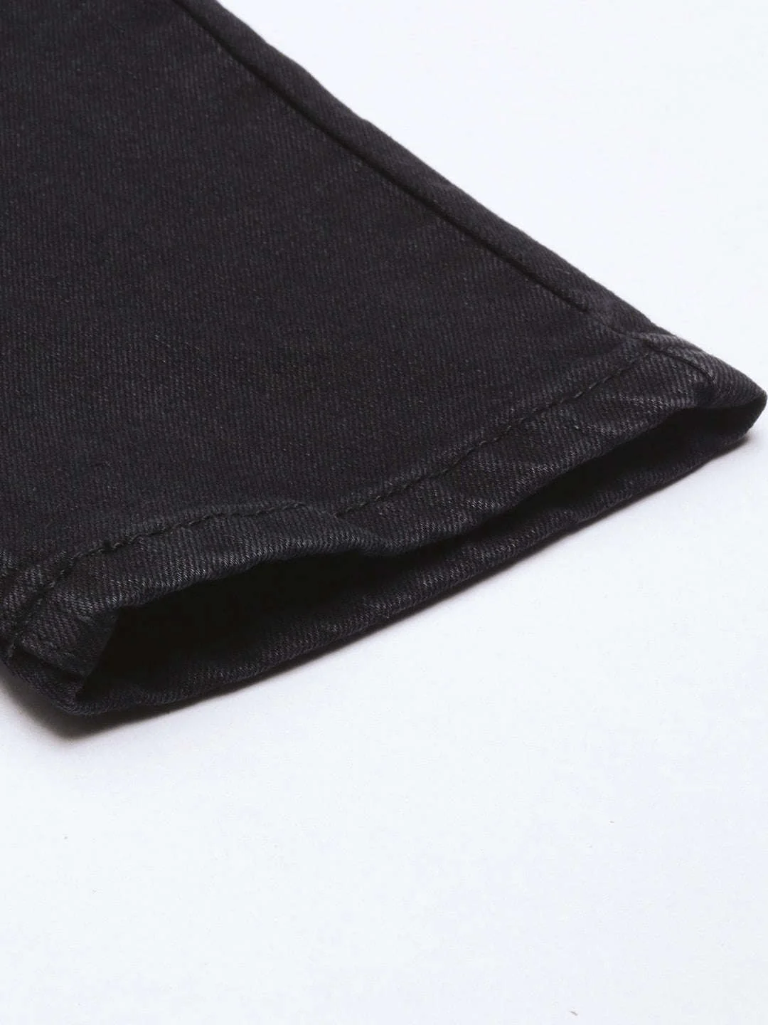 Men's Black Slim Fit Solid Mid-Rise Jeans - Image 7