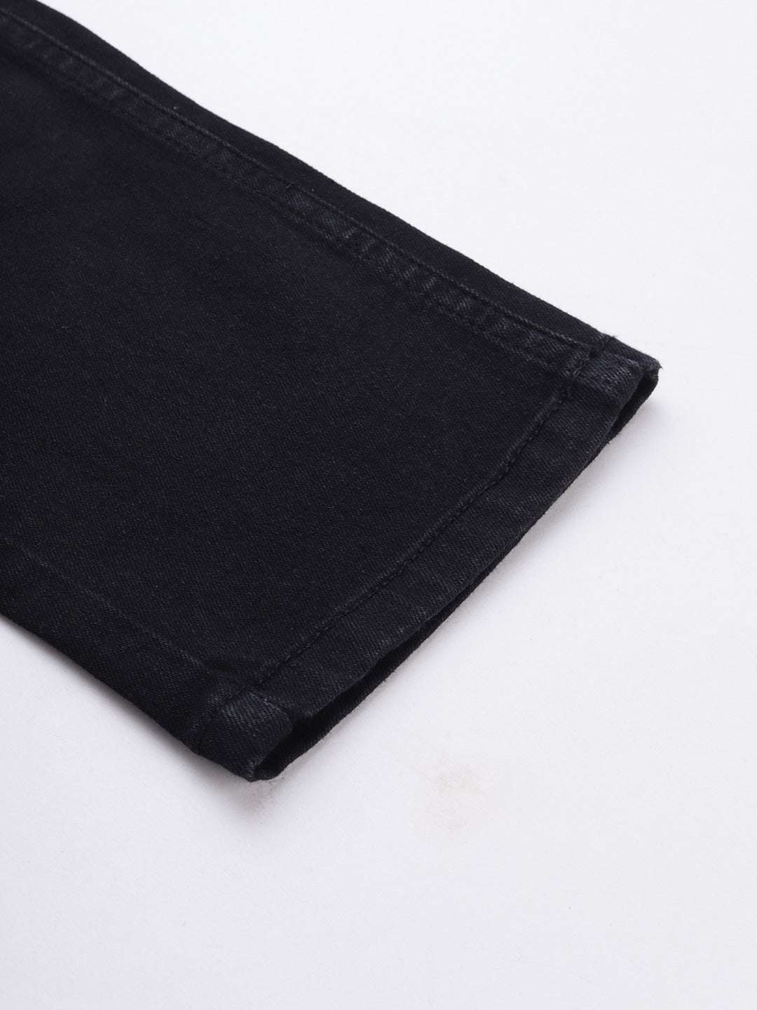 Men's Black Slim Fit Solid Mid-Rise Jeans - Image 7
