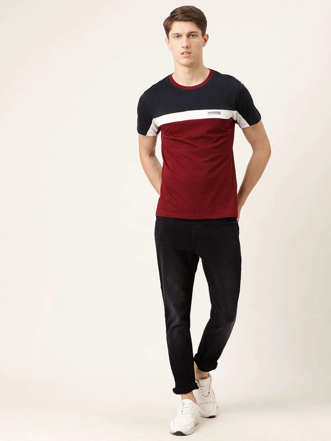 Men's Black Slim Fit Solid Mid-Rise Jeans - Image 4