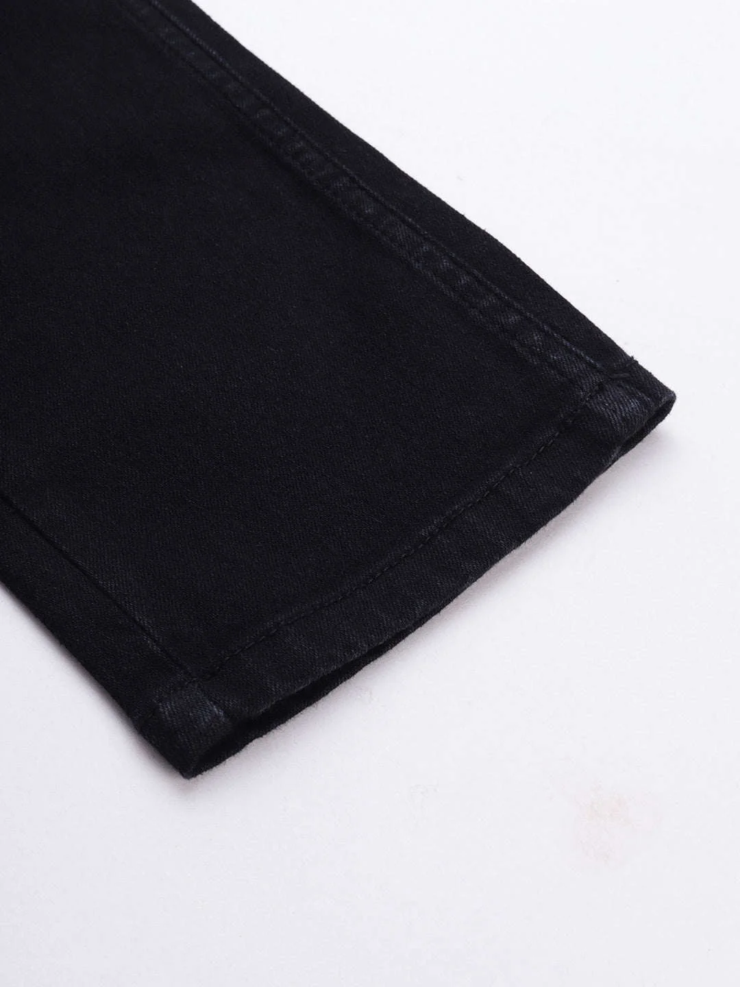 Men's Black Slim Fit Solid Mid-Rise Jeans - Image 7