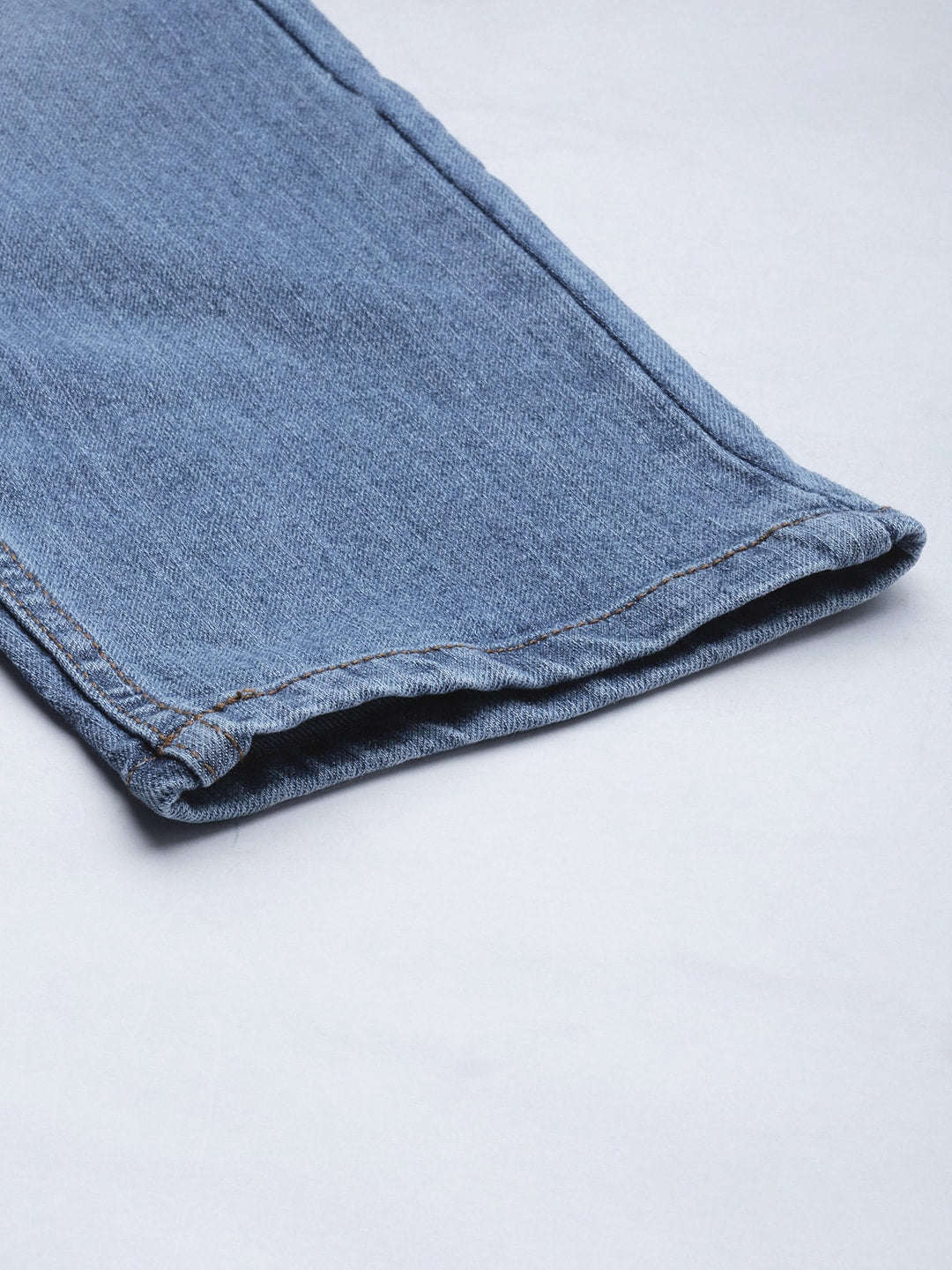 Men's Blue Slim Fit Solid Casual Jeans - Image 7