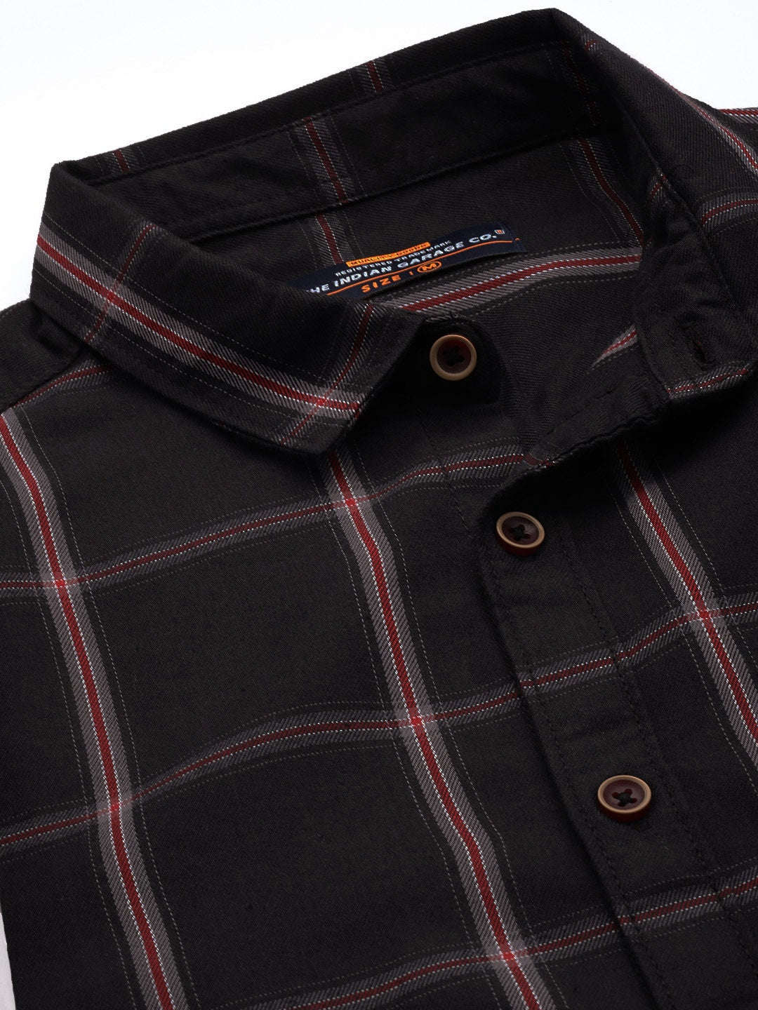 Men's Black Checked Shirt - Image 3
