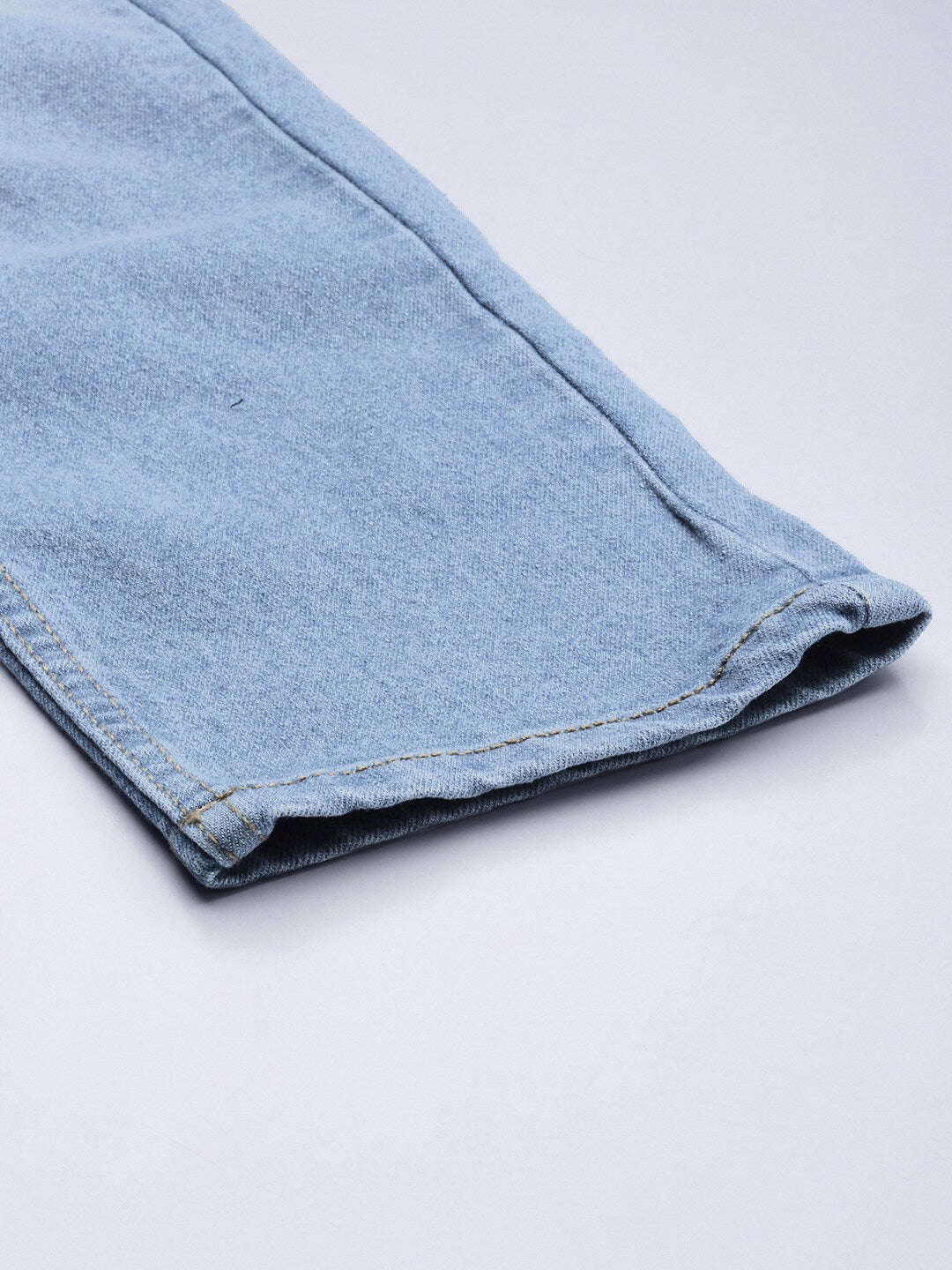Men's Blue Slim Fit Solid Mid-Rise Stretchable Jeans - Image 7