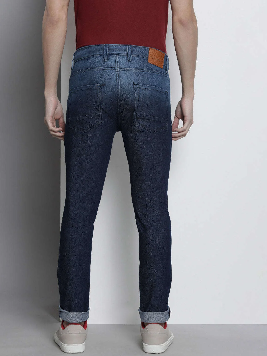 Men's Black Slim Fit Solid Casual Jeans - Image 3