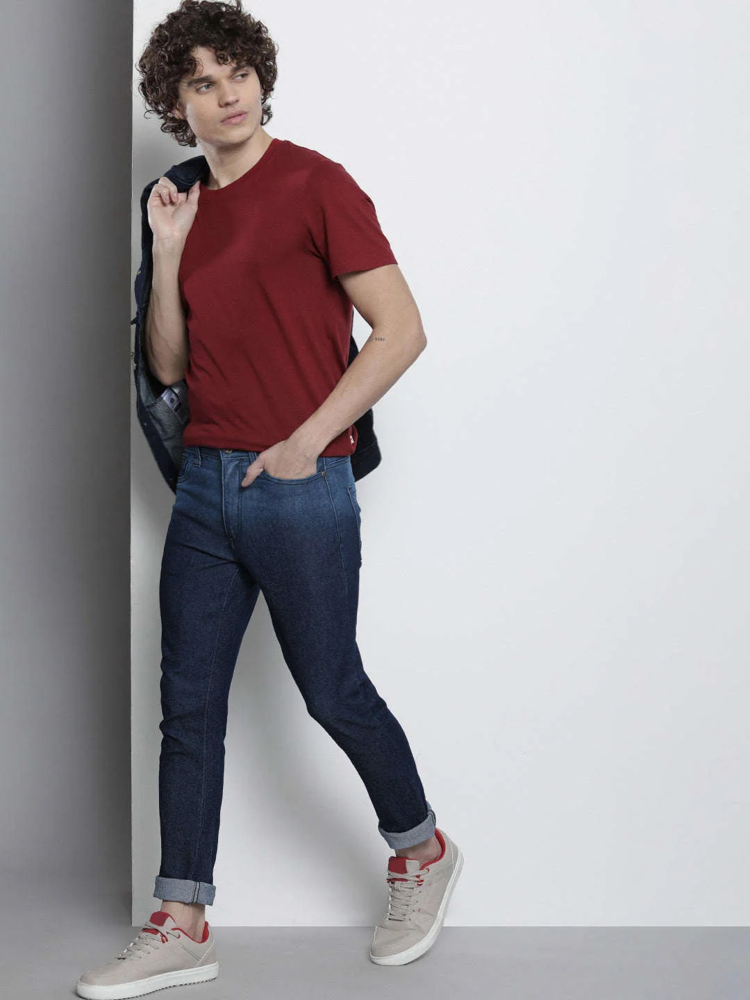 Men's Black Slim Fit Solid Casual Jeans - Image 5