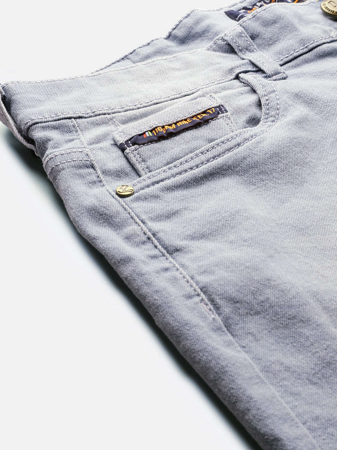 Men's Light Blue Slim Fit Solid Casual Jeans - Image 6