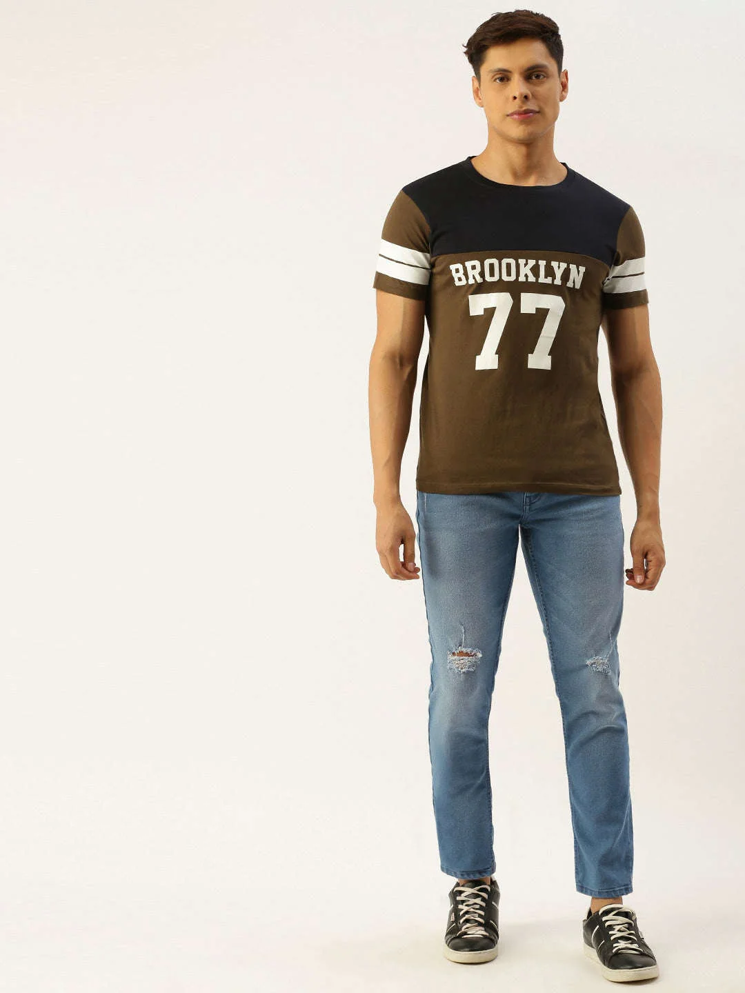 Men's Blue Slim Fit Solid Casual Jeans - Image 4