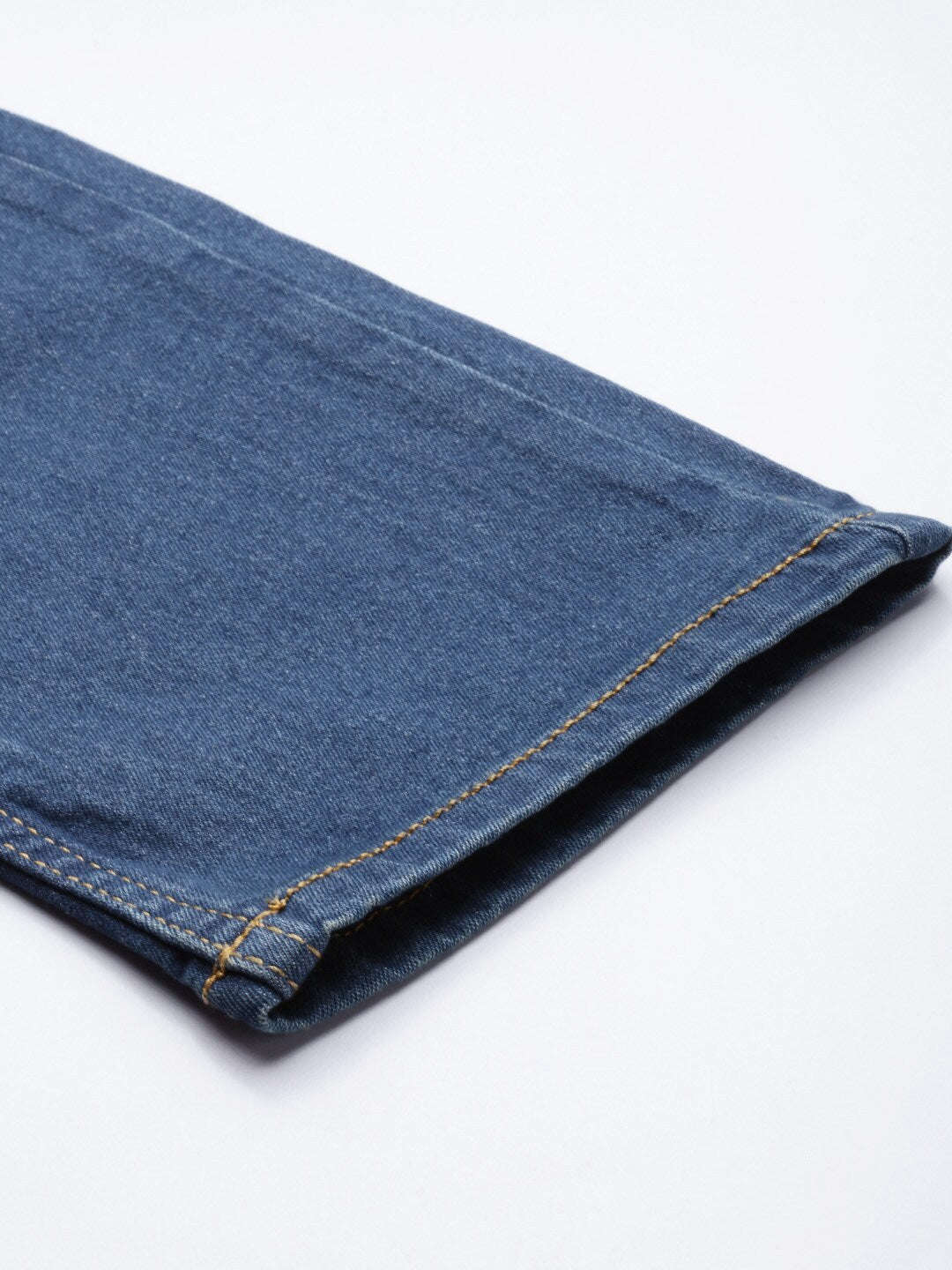 Men's Blue Slim Fit Solid Low-Rise Stretchable Jeans - Image 7