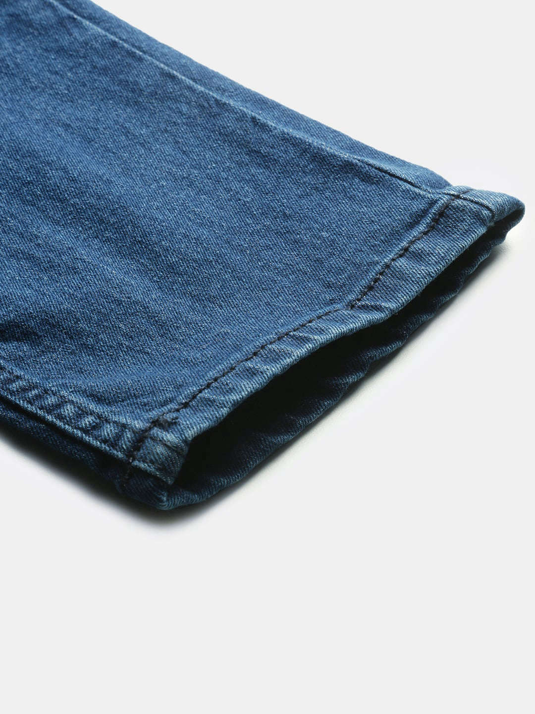 Men's Blue Slim Fit Solid Low-Rise Stretchable Jeans - Image 7