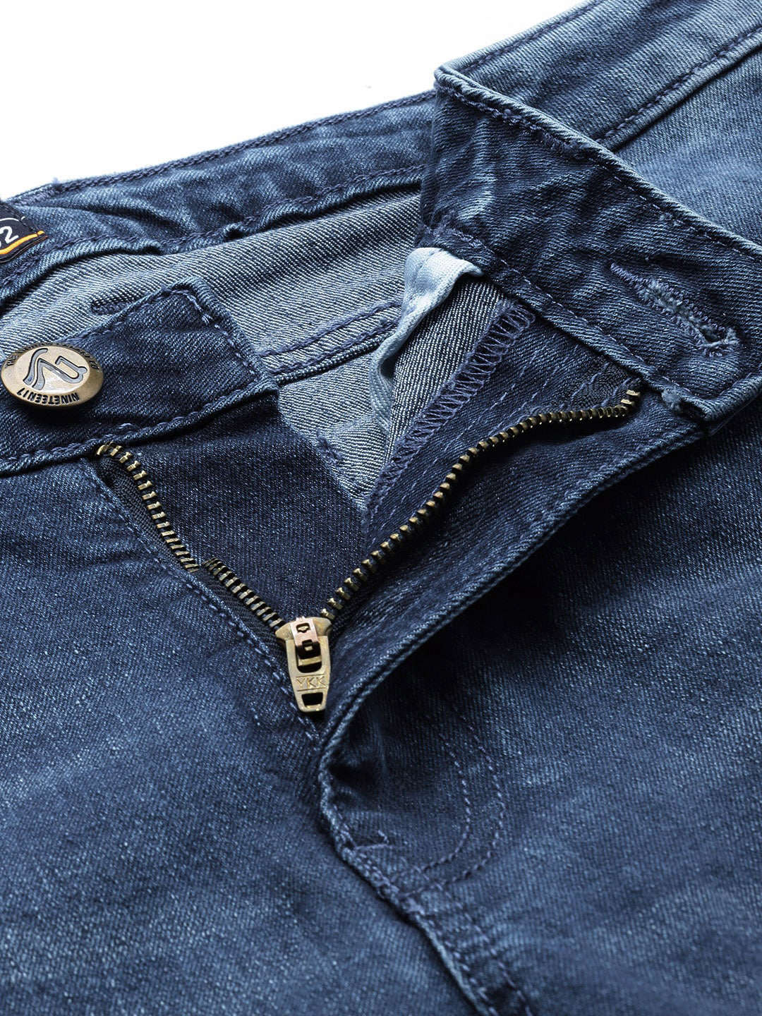 Men's Blue Slim Fit Solid Mid-Rise Stretchable Jeans - Image 4