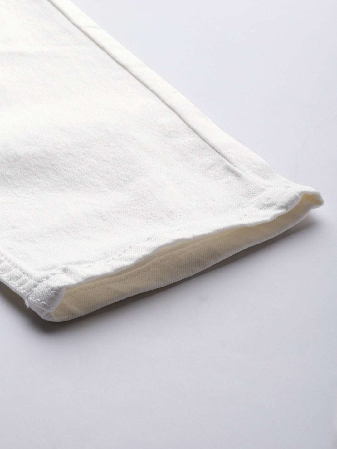 Men's White Slim Fit Paint Splash Casual Jeans - Image 7