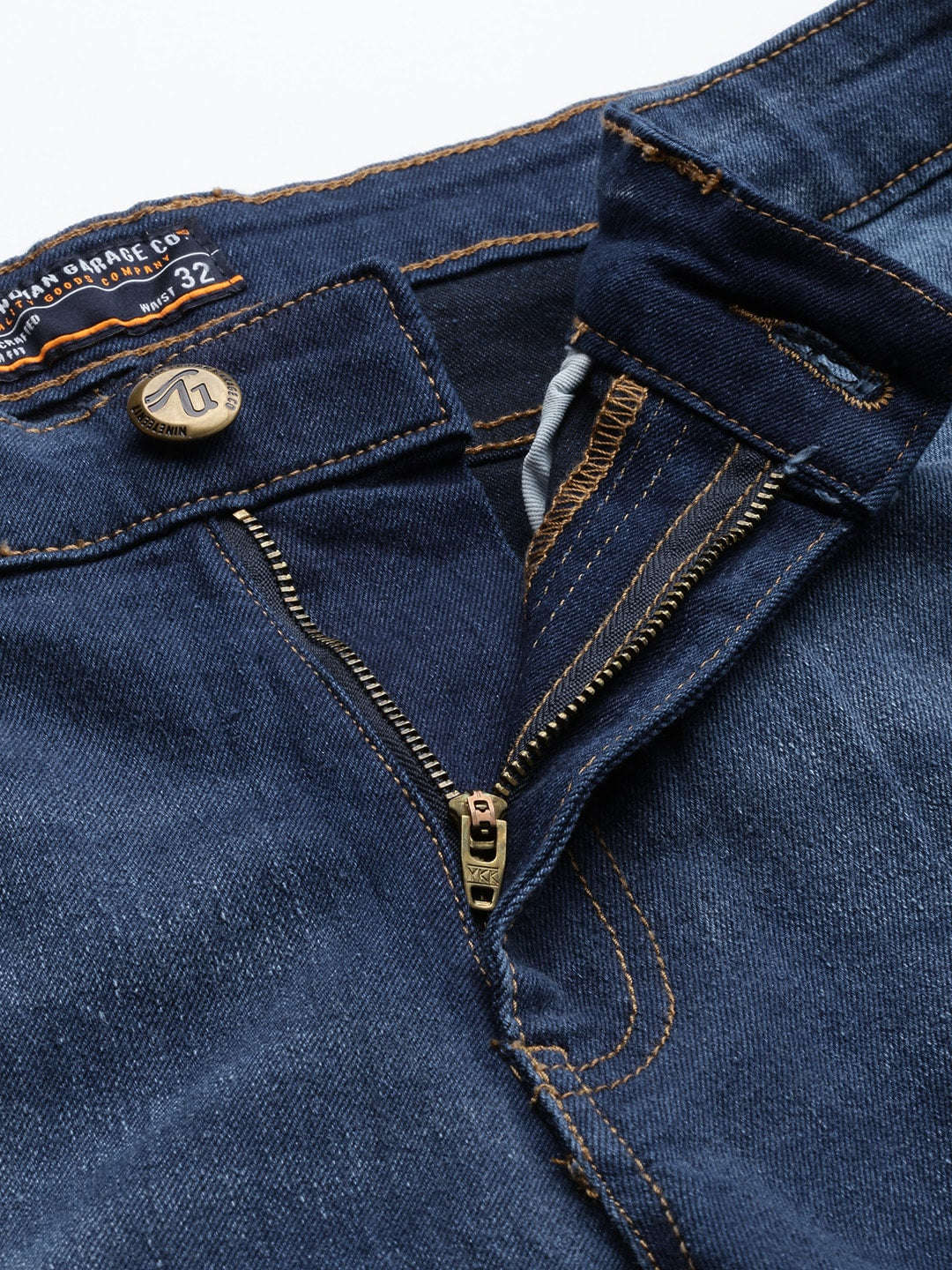 Men's Blue Slim Fit Solid Casual Jeans - Image 4