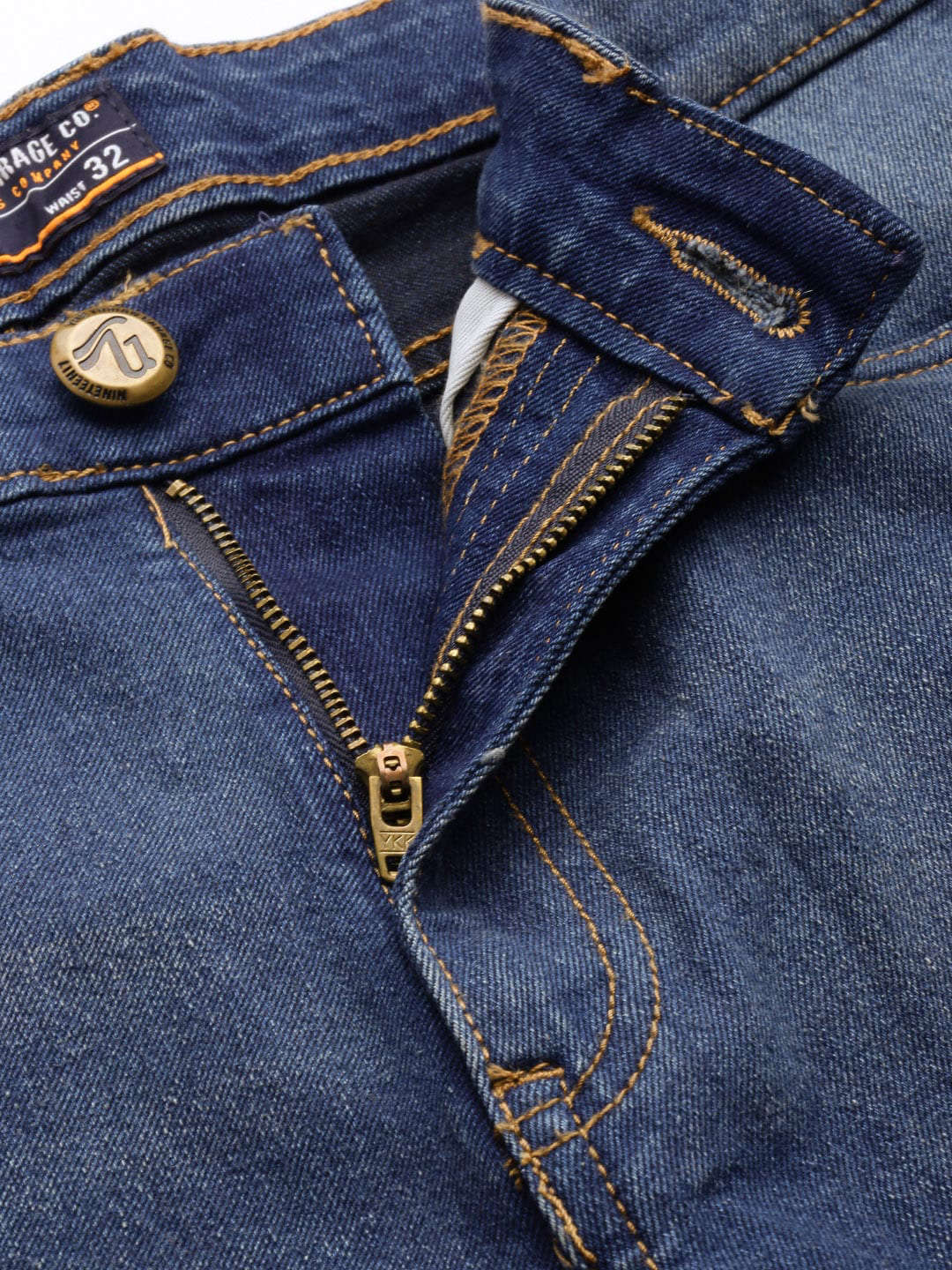 Men's Blue Slim Fit Solid Mid-Rise Stretchable Jeans - Image 5