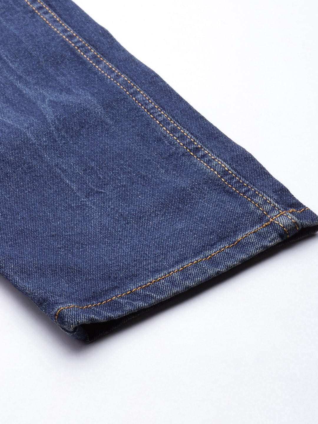 Men's Blue Slim Fit Solid Mid-Rise Stretchable Jeans - Image 7