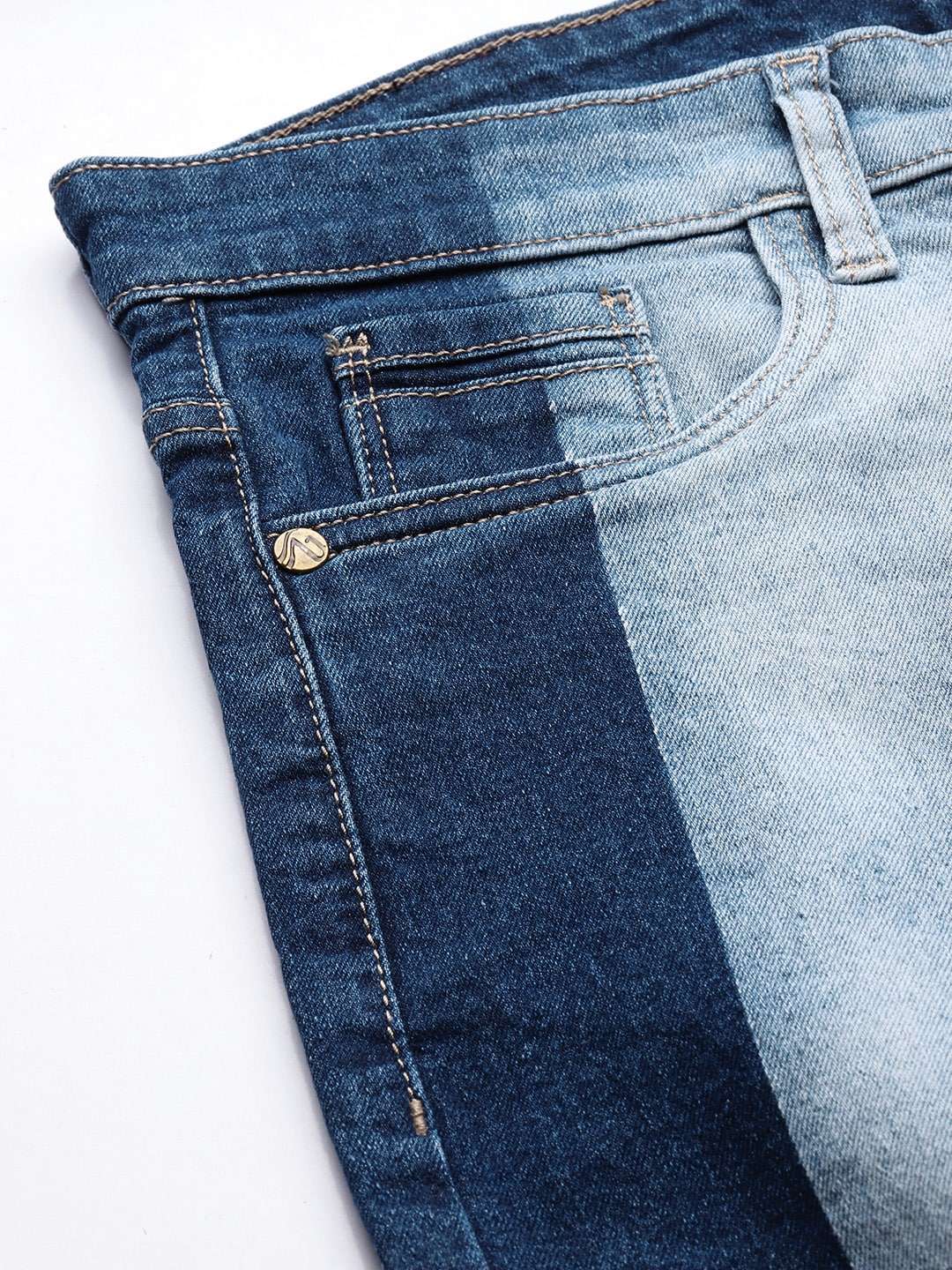 Men's Blue Slim Fit Solid Casual Jeans - Image 6