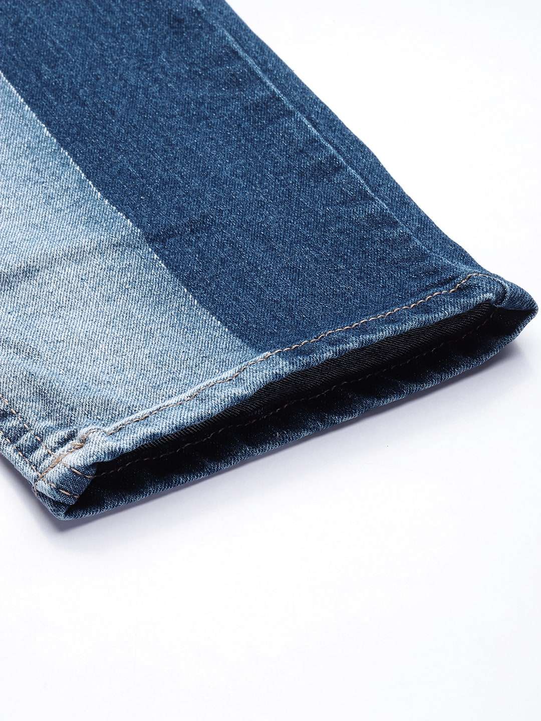 Men's Blue Slim Fit Solid Casual Jeans - Image 7