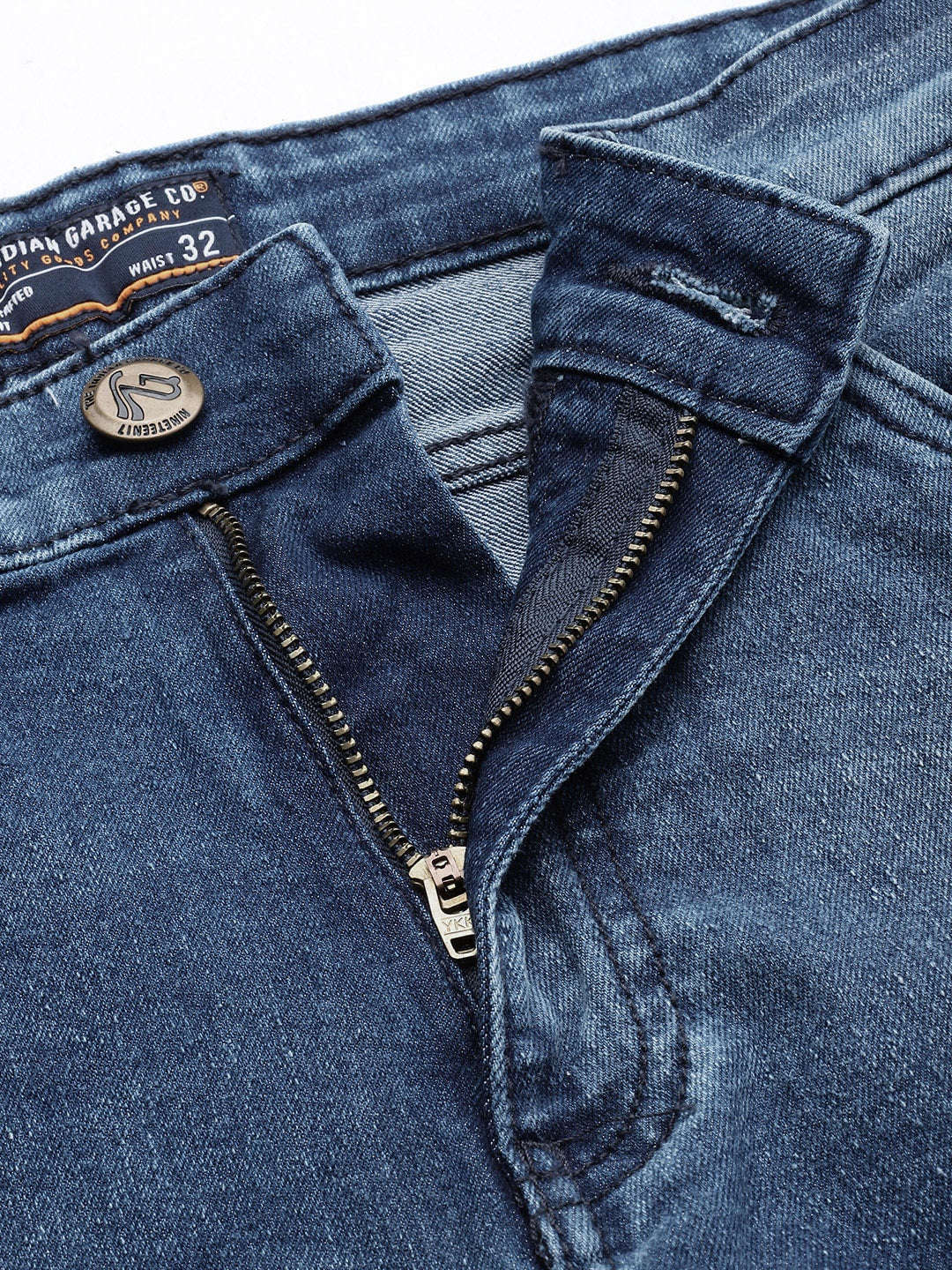 Men's Blue Slim Fit Solid Casual Jeans - Image 4
